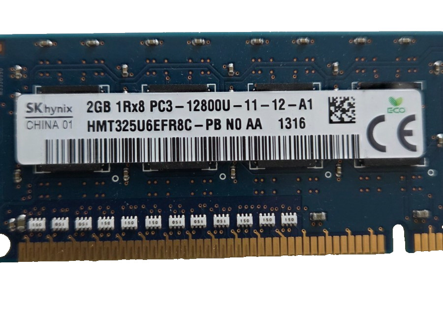 SK Hynix 2GB 1Rx8 PC3-12800U 11-12-A1 HMT325U6EFR8C-PB