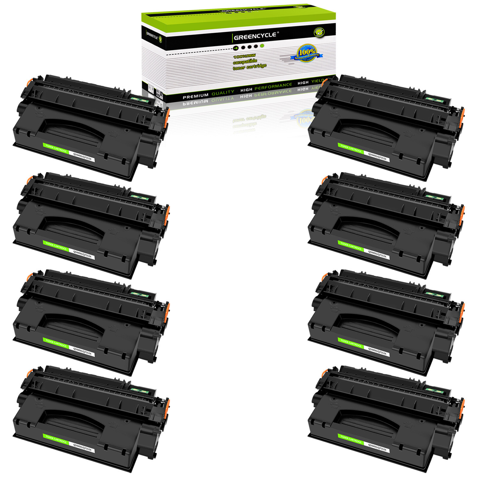 8PK Q5949X Toner Cartridge Compatible for HP 49X LaserJet 1320 1320N 1320T 3390