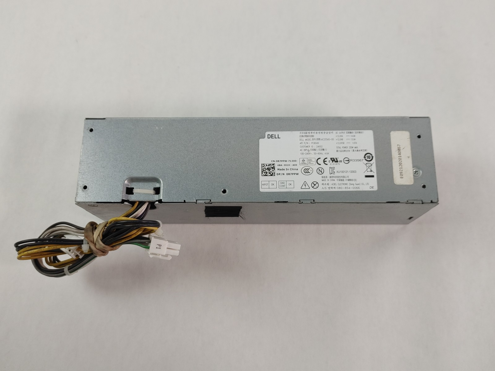 Dell R7PPW 8 Pin 255W SFF Desktop Power Supply For Optiplex 7020 / 9020