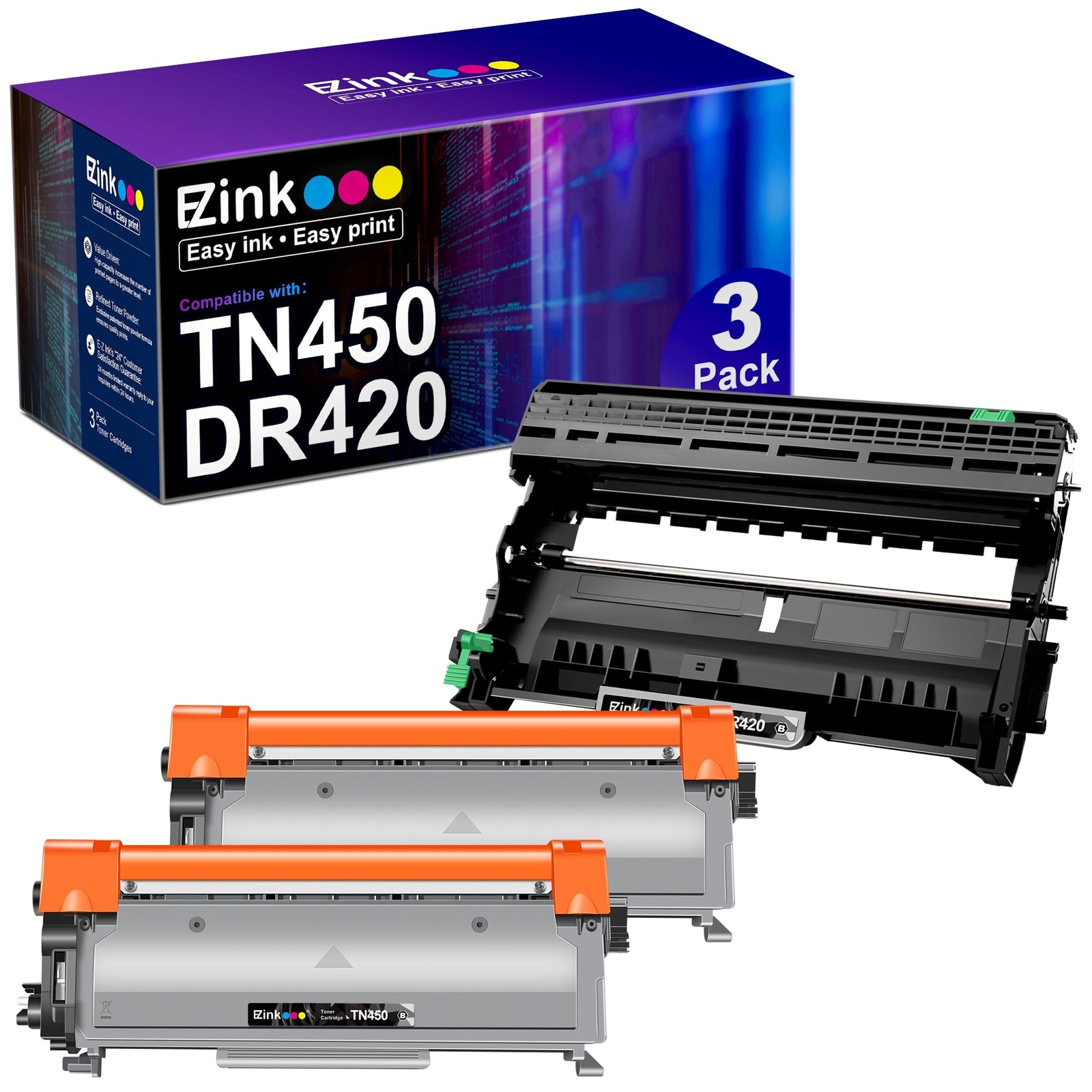 E-Z Ink (TM Compatible Toner Cartridge and Drum Unit Replacement for Brother ...