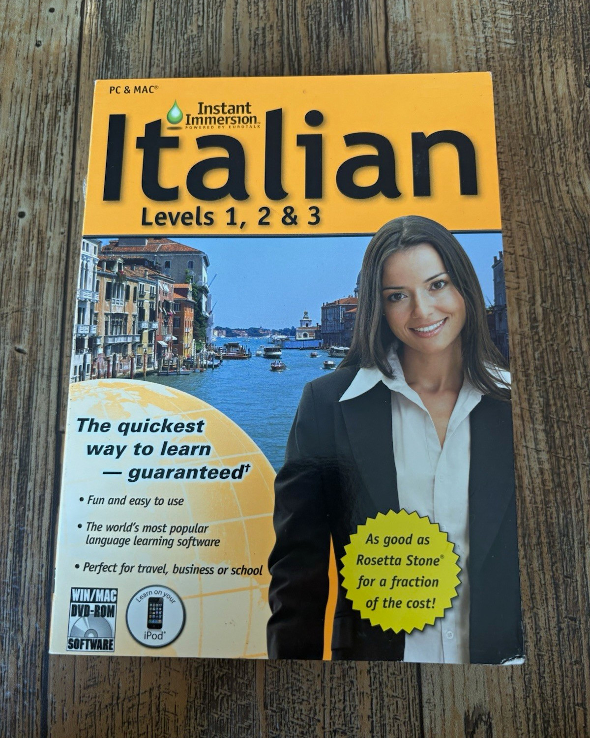 Instant Immersion Italian Levels 1 2 3 PC Mac DVD-ROM NEW Factory Sealed