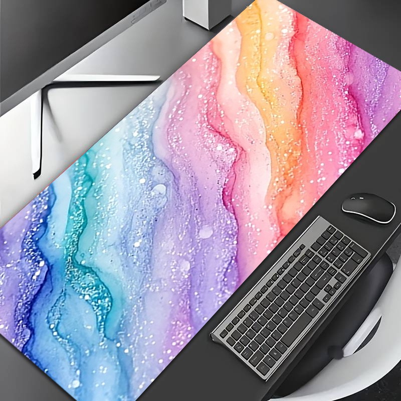 1pc Diatom Mud Extra Large Mouse Pad | Card Game Mat, Gradient Watercolor Colo