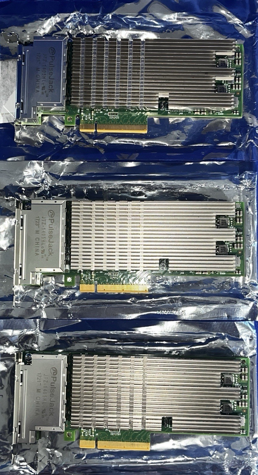 Dell Intel X710-T4 PulseJack 4 Port Network Adapter 008XJ7 Lot of 3 -All Turn On