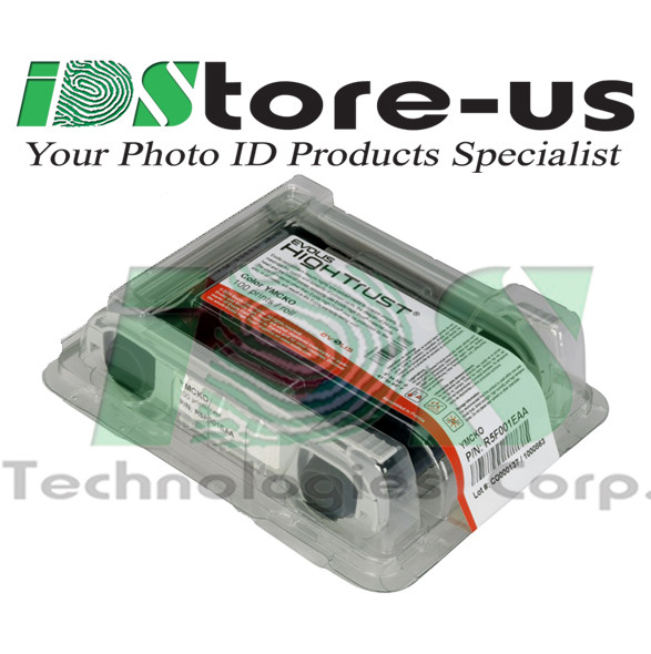 Evolis R5F002AAA  Color Ribbon YMCKO for Zenius / Primacy - 200 prints - Genuine