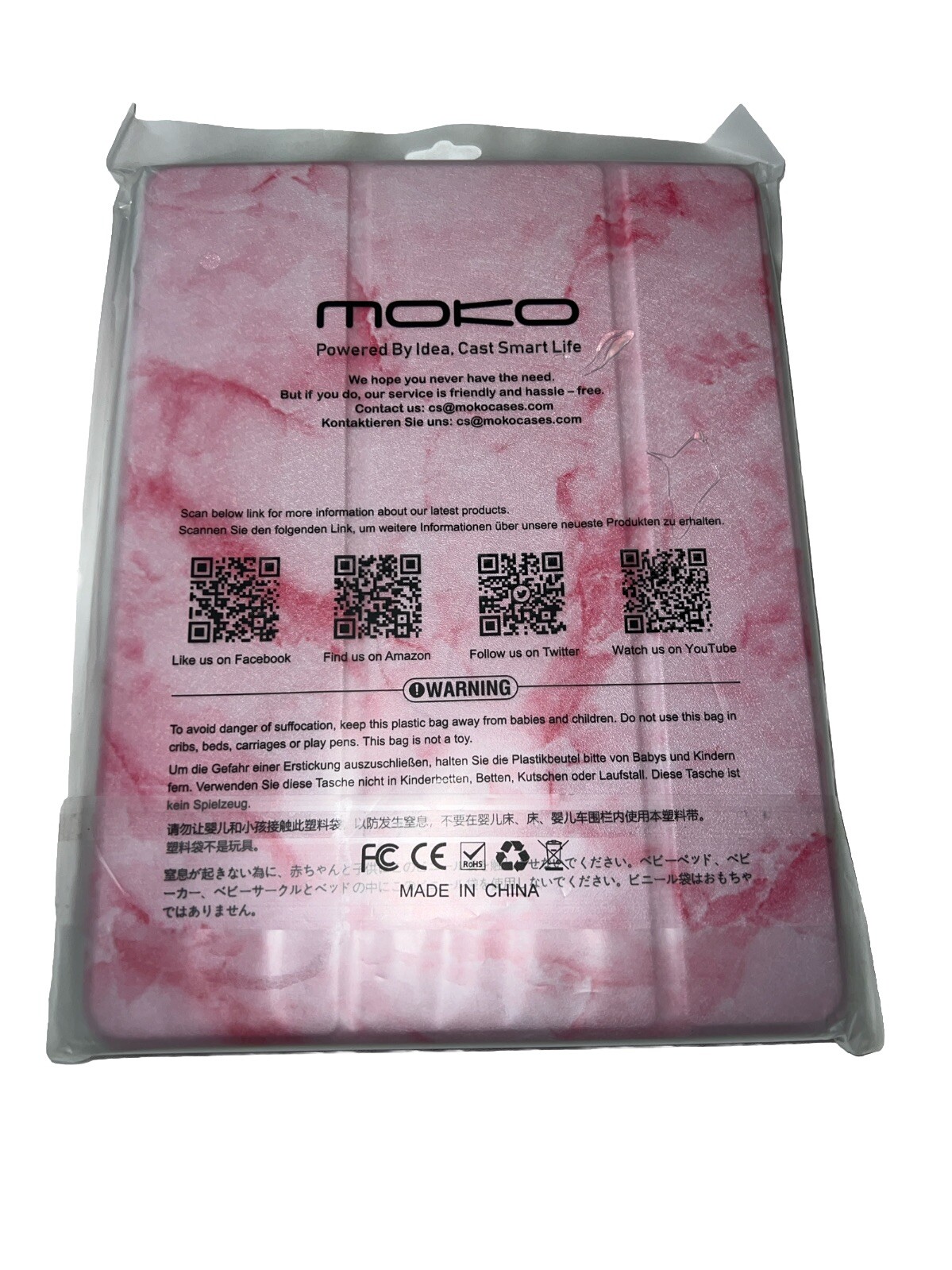 W Moko 3Z BC case For iPad Pro 10.5/ iPad Air3 2019, Pink Marble