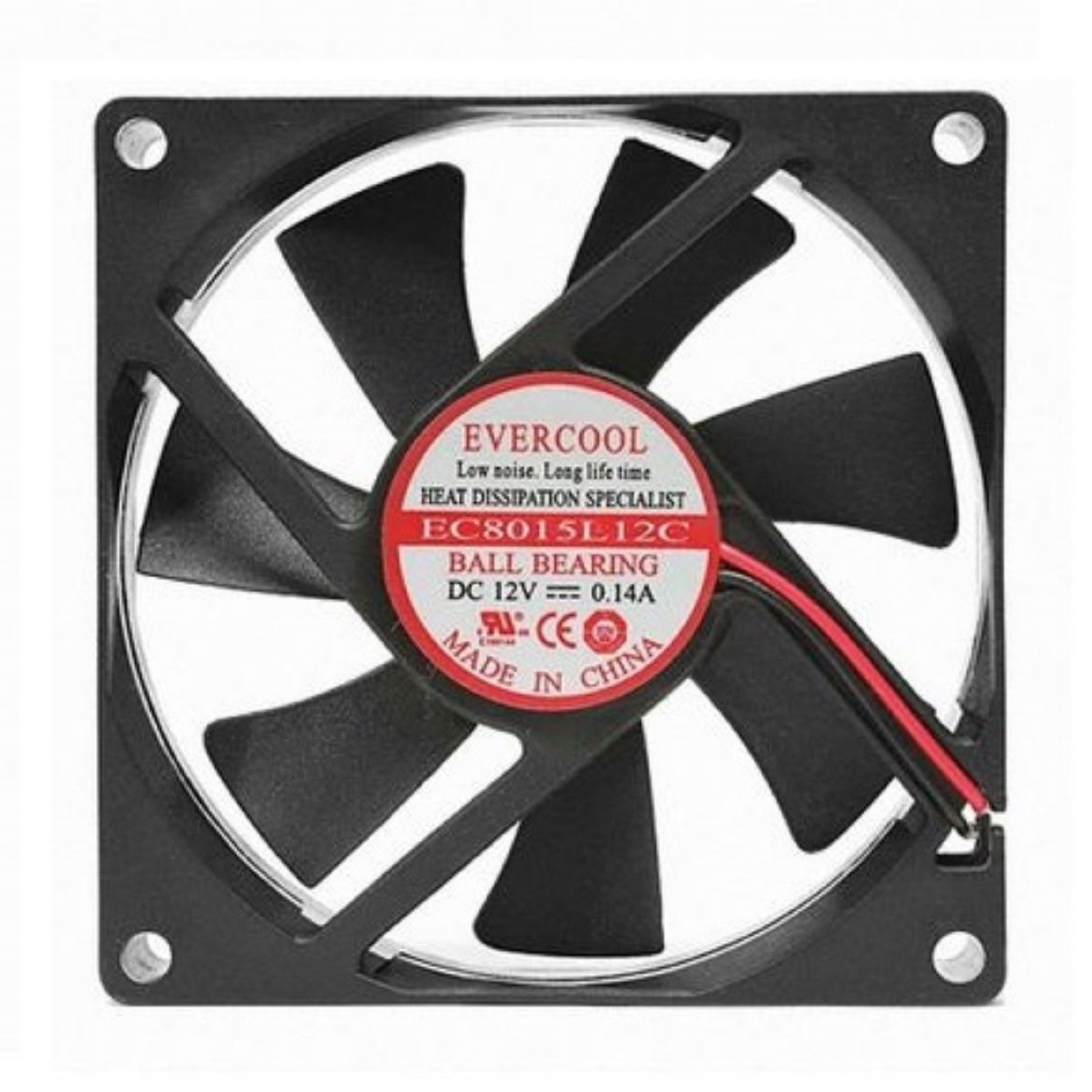 PC Computer Case System Cooling Fan Cooler 2Pin 80mm 80x80x15mm 8cm Silent