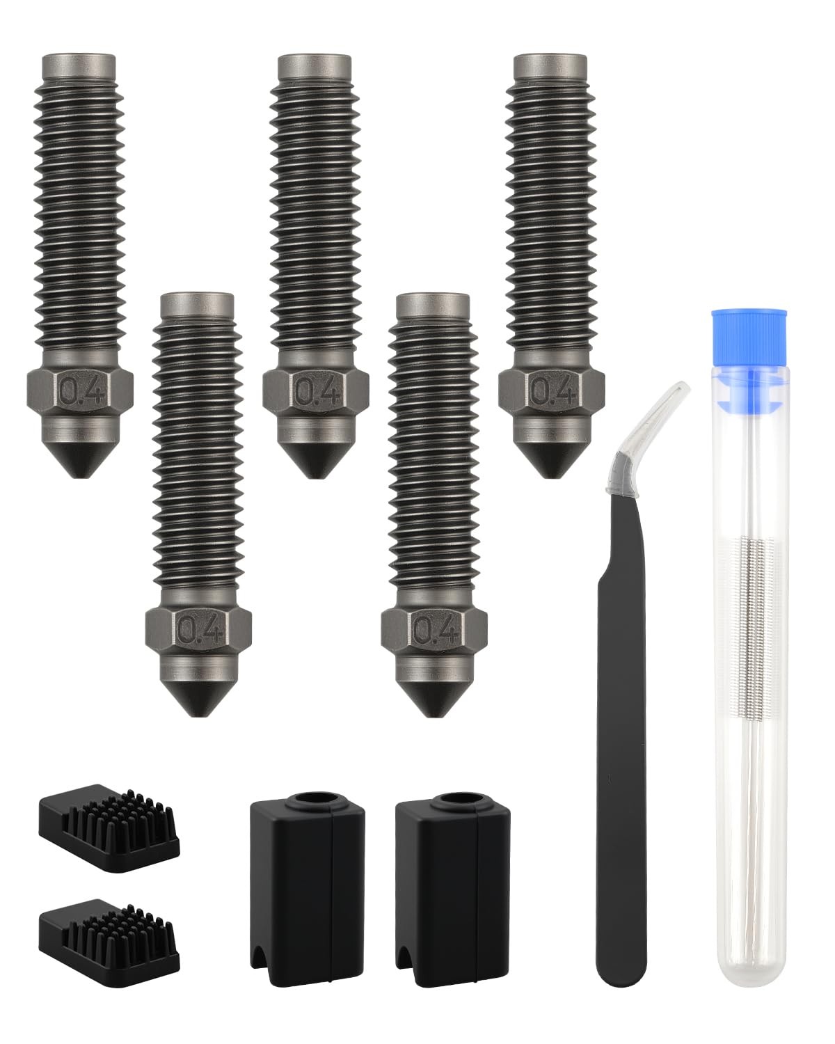 5PCS 0.4mm Nozzles Kit for Centauri Carbon Fit for Elegoo Centauri