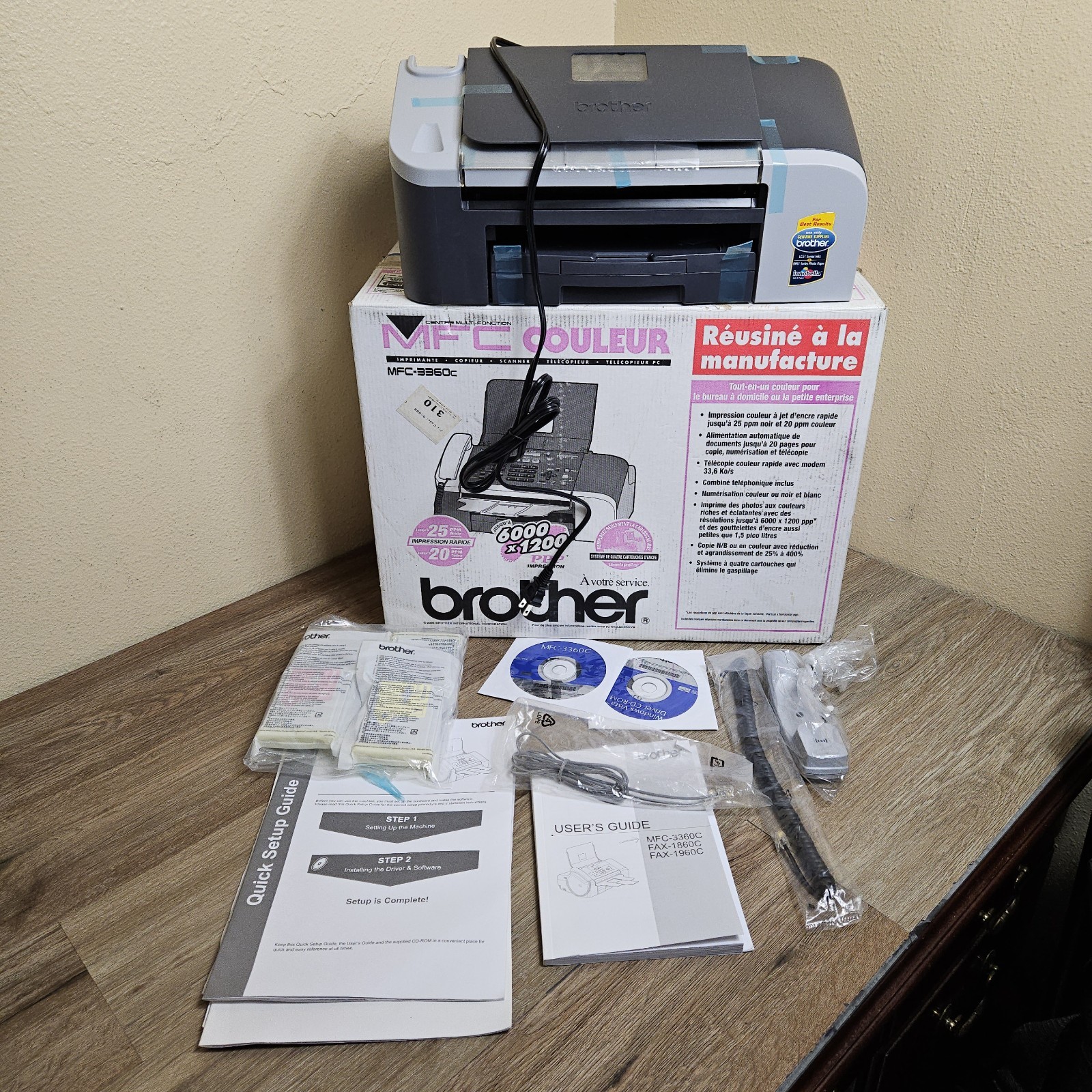 Brother MFC-3360C All-In-One Inkjet Printer Color Copy Scan Fax Print - Open Box