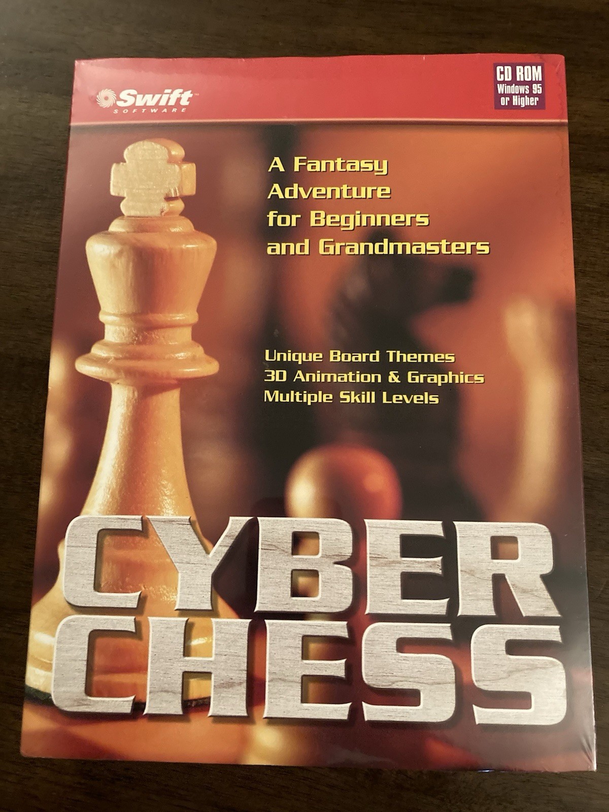 Cyber Chess - Swift Software 1999 for Windows SEALED Vintage PC game