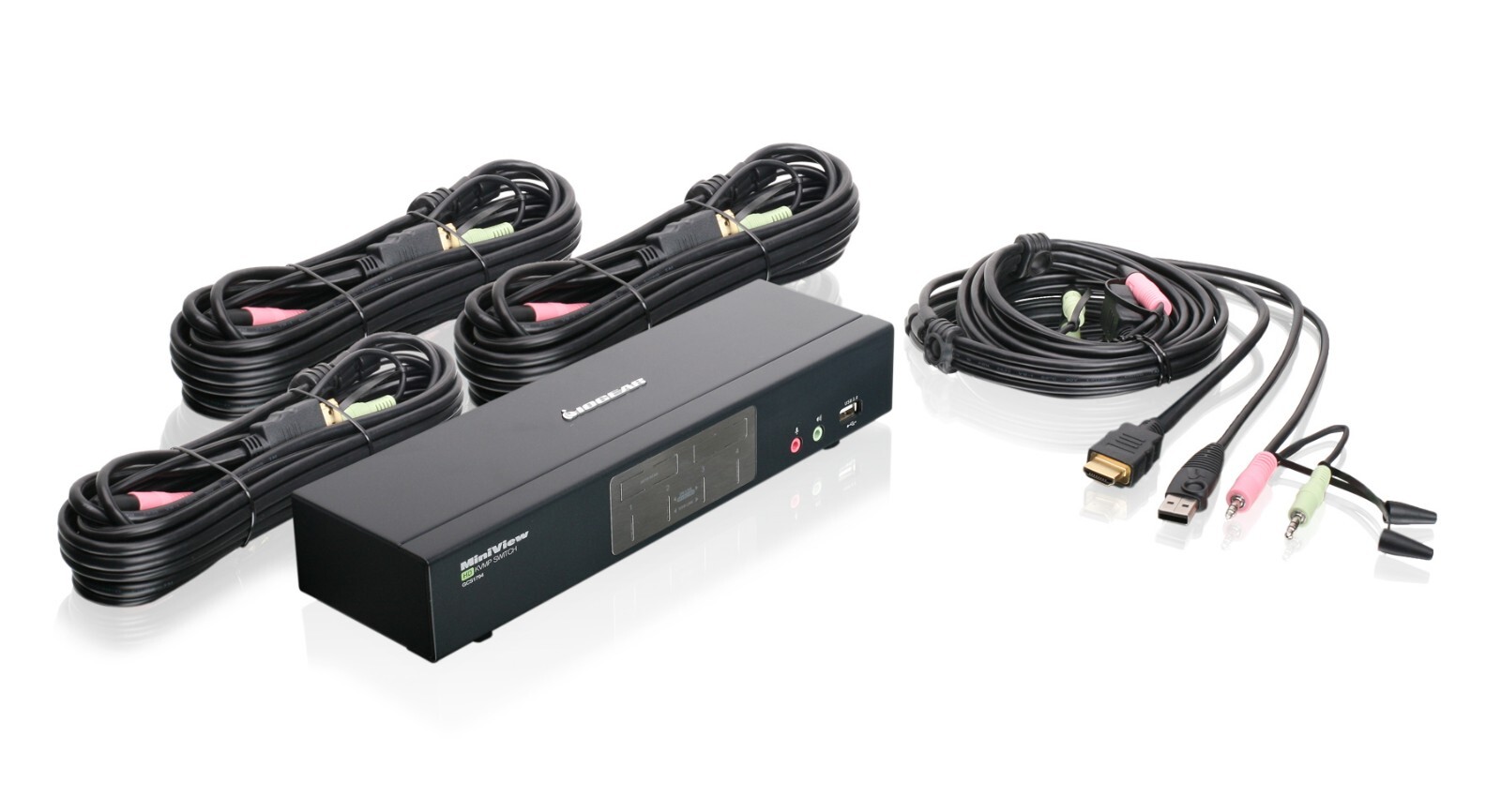 IOGEAR MiniView 4-Port HDMI Multimedia KVM Switch with Audio Mac Windows Linux