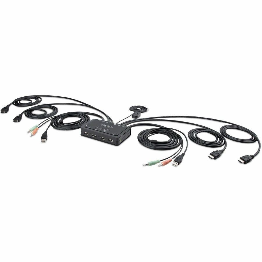 StarTech 2-Port Dual-Monitor HDMI Cable KVM Switch 4K 60Hz C2DH46UA2CBLKVM