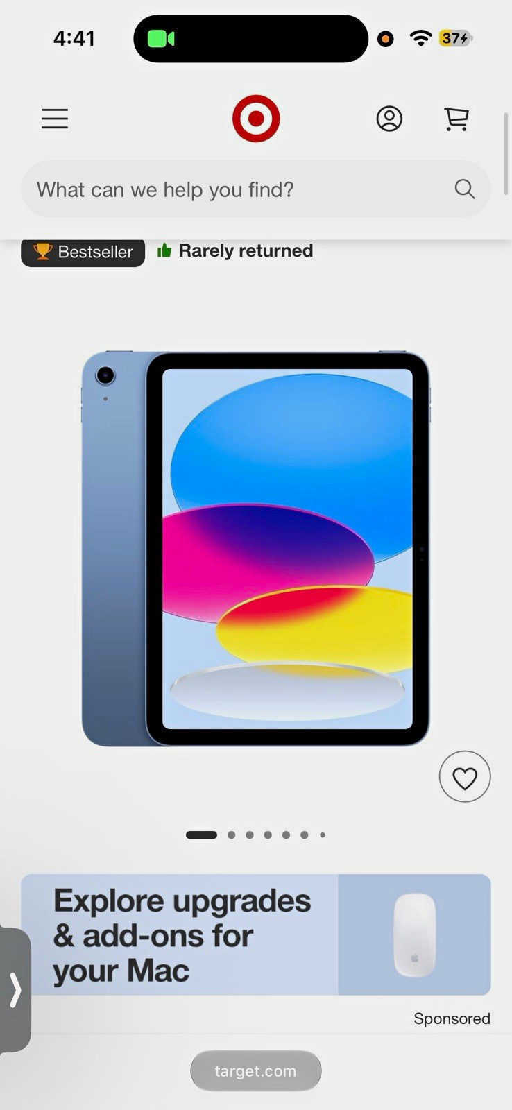 Apple iPad Tablet - Blue & Silver Color