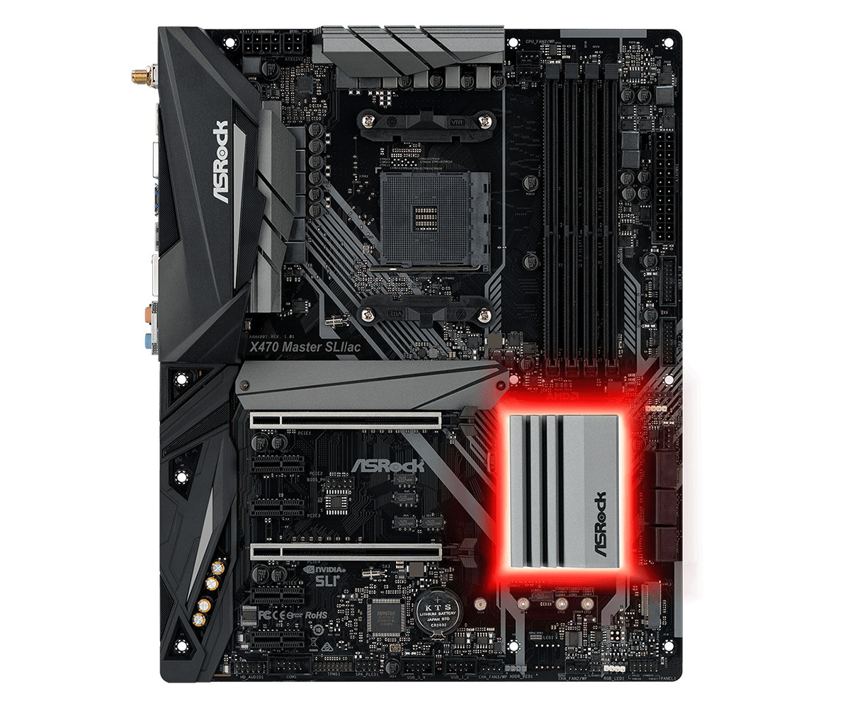 For ASROCK X470 MASTER SLI/AC motherboard X470 AM4 DDR4 64G HDMI ATX Tested OK