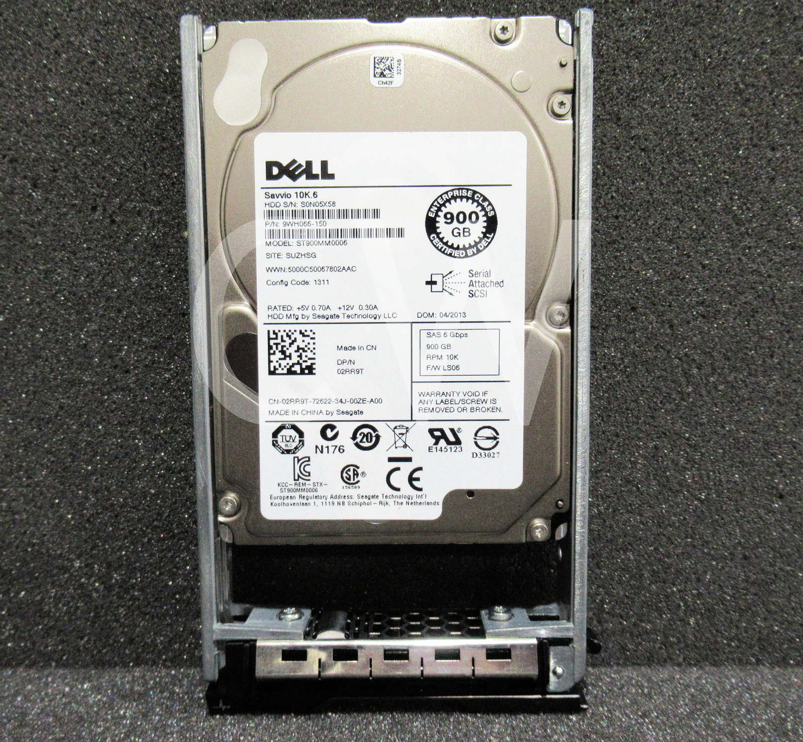 2RR9T ST900MM0006 Dell 900GB 10K RPM 6Gb/s 2.5" SAS HDD Hard Drive