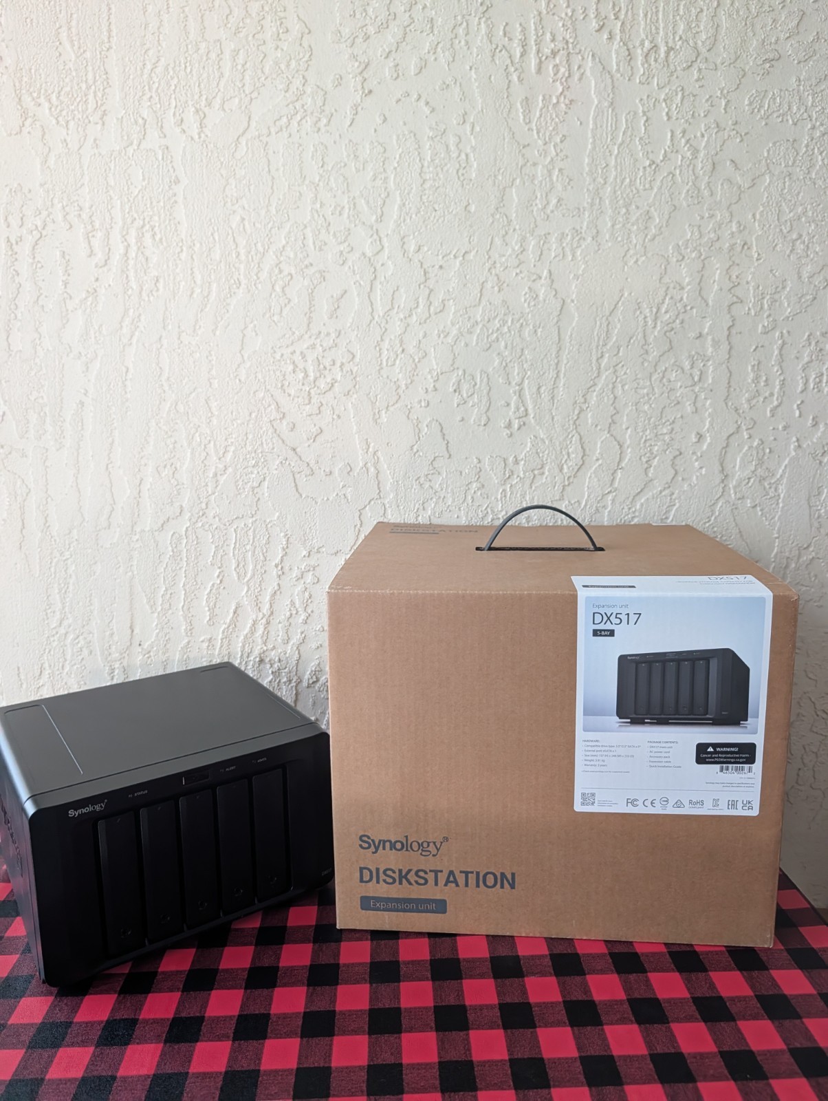 Synology DX517 5-Bay Expansion Unit | eSATA Cable Power Cord & Trays Included