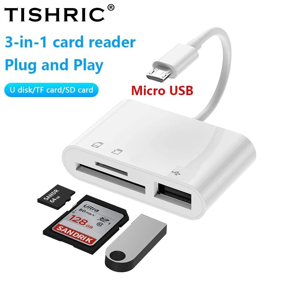 USB C SD Card Reader, Micro SD to Type C OTG Adapter for SDHC SDXC TF