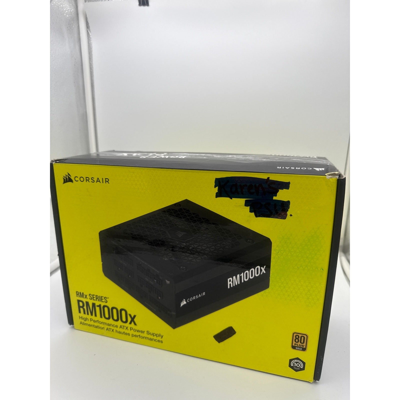 Corsair RM1000x 1000W 80 PLUS Gold Fully Modular ATX Power Supply.