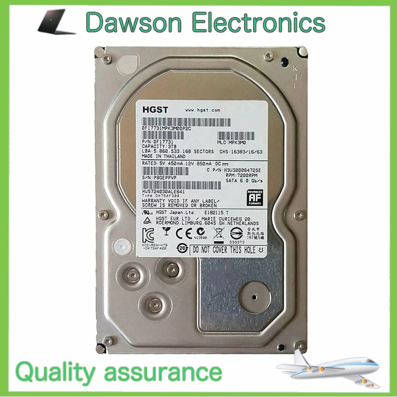 3TB 7200RPM 64MB SATA 6.0Gb/s 3.5" Hard Drive HUS724030ALE641