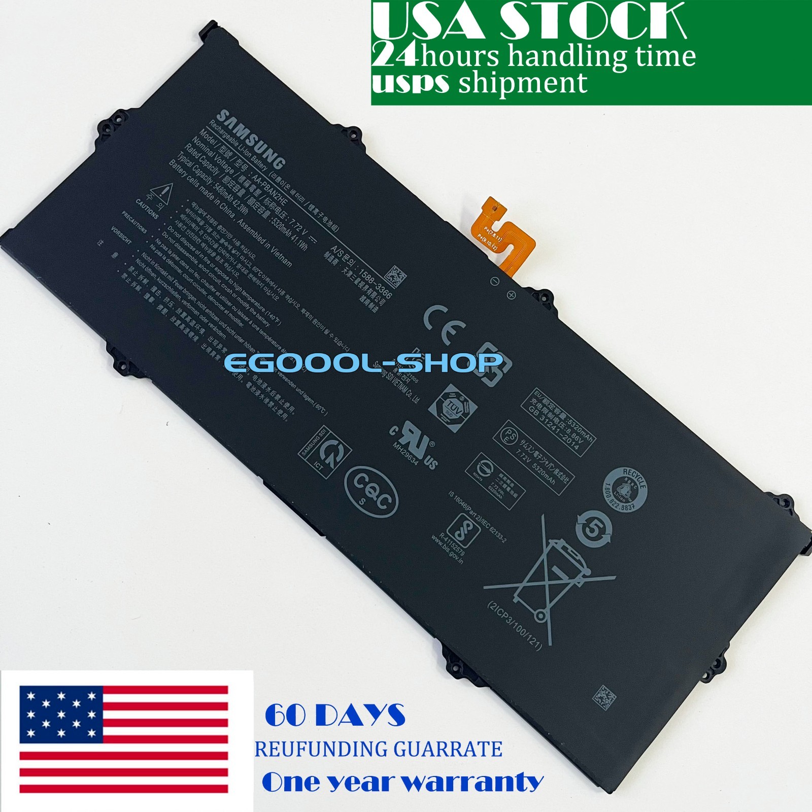 new Genuine AA-PBAN2HE Battery for Samsung Galaxy Book Go 340XDA NP340XLA Series