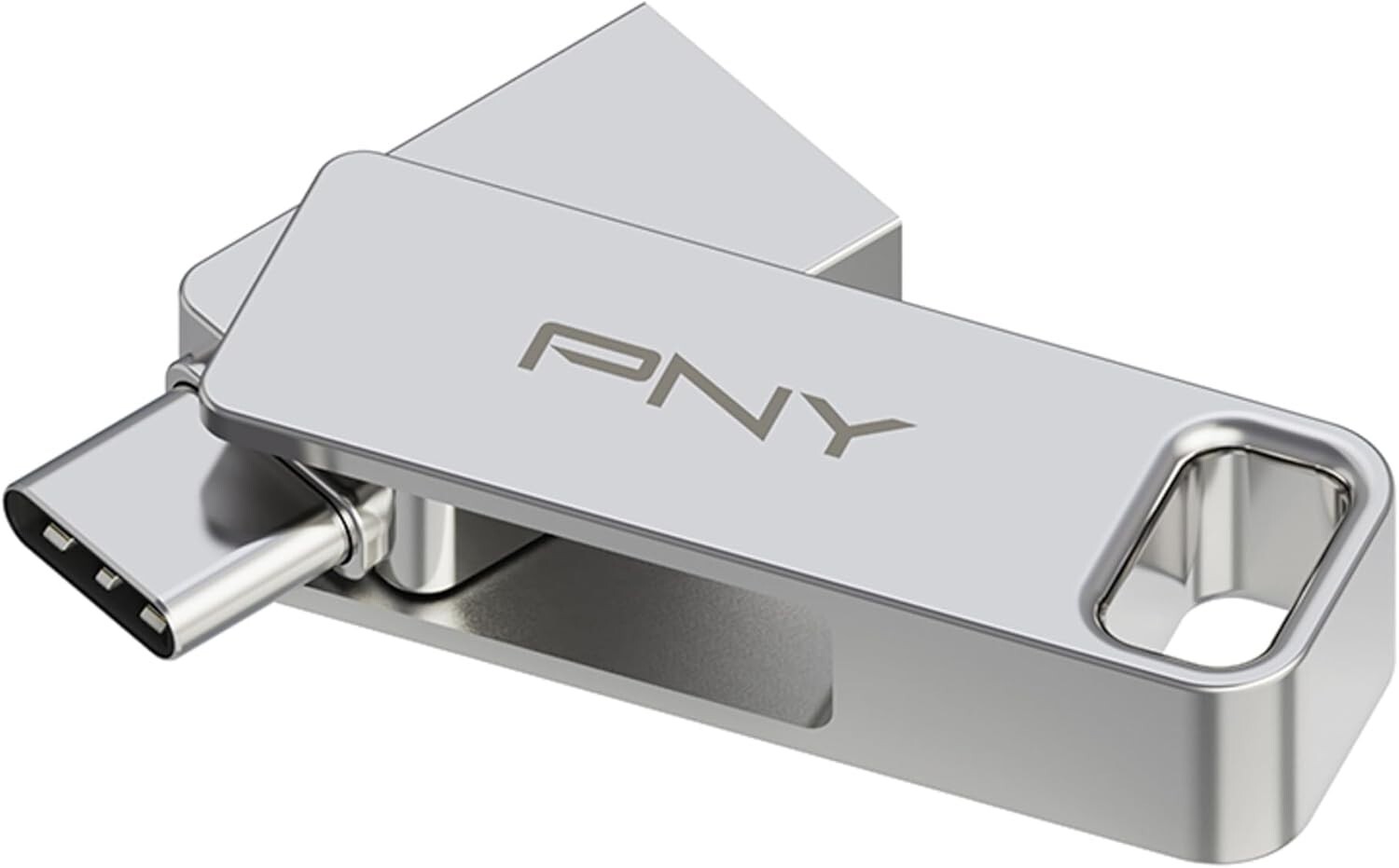 PNY - 128GB DUO LINK USB 3.2 Type-C Dual Flash Drive - Silver New Bulk Package