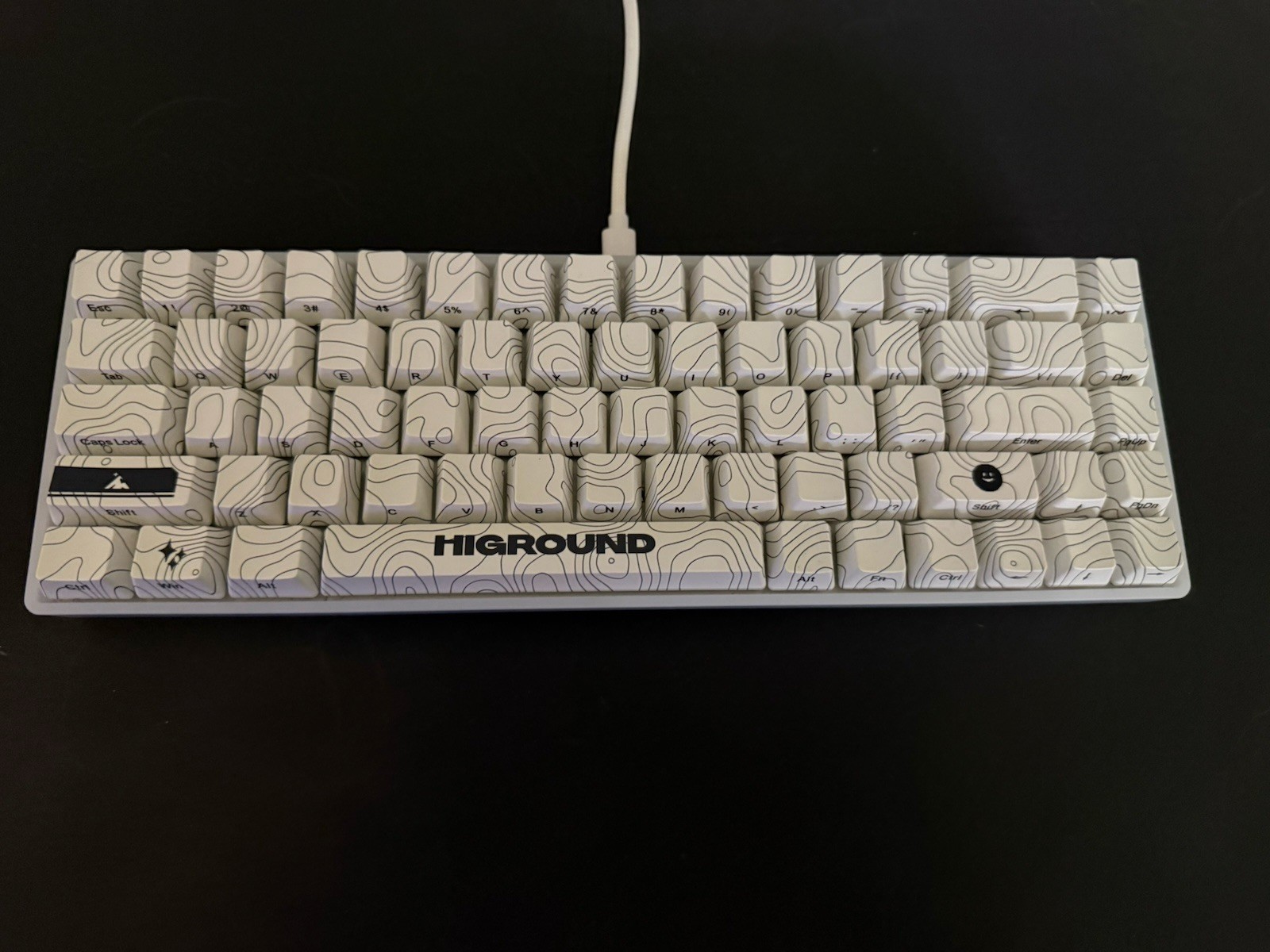 Higround Trailhead 65 Compact Wired USB Backlit Keyboard White