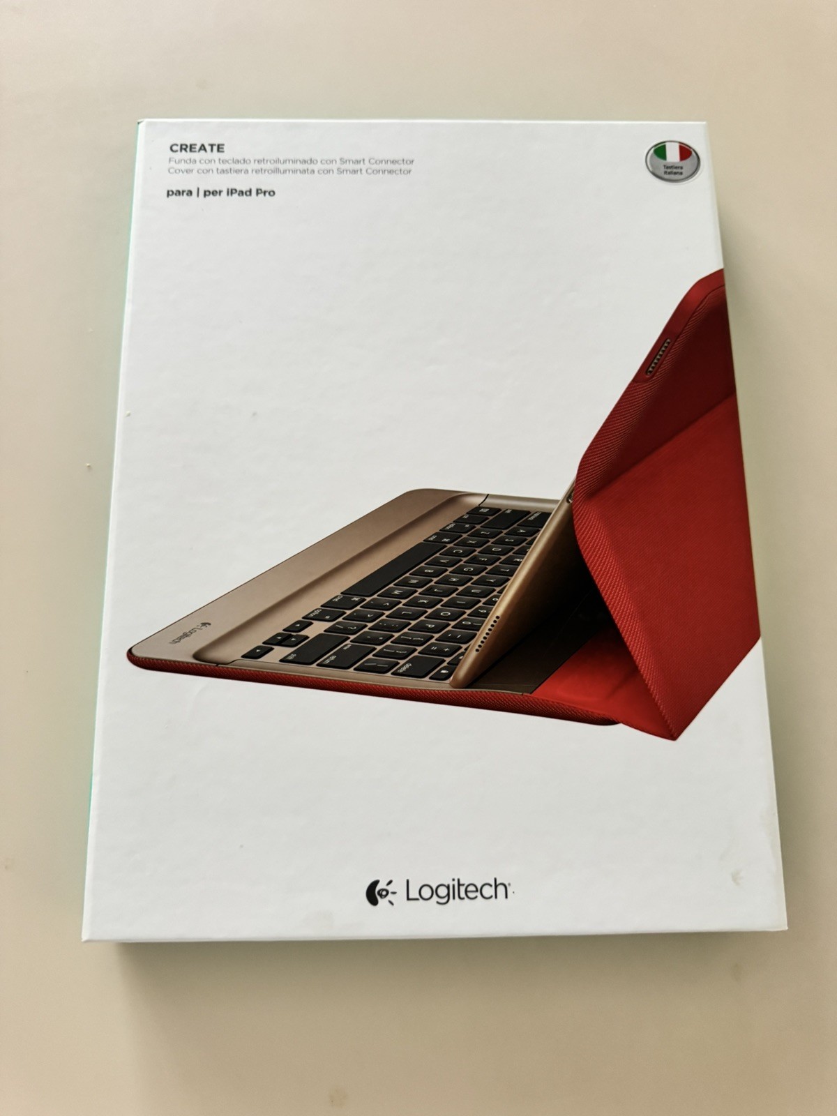 Logitech Create Backlit International Keyboard Case for iPad Pro Red Case Of 4