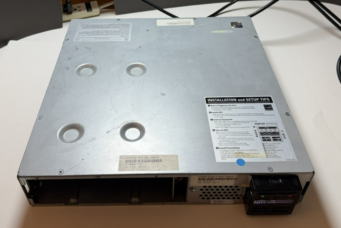 APC Smart-UPS SMT1500RM2U 12A 1440VA 1000W 6 Outlets-No Battery/Faceplate/Caddy