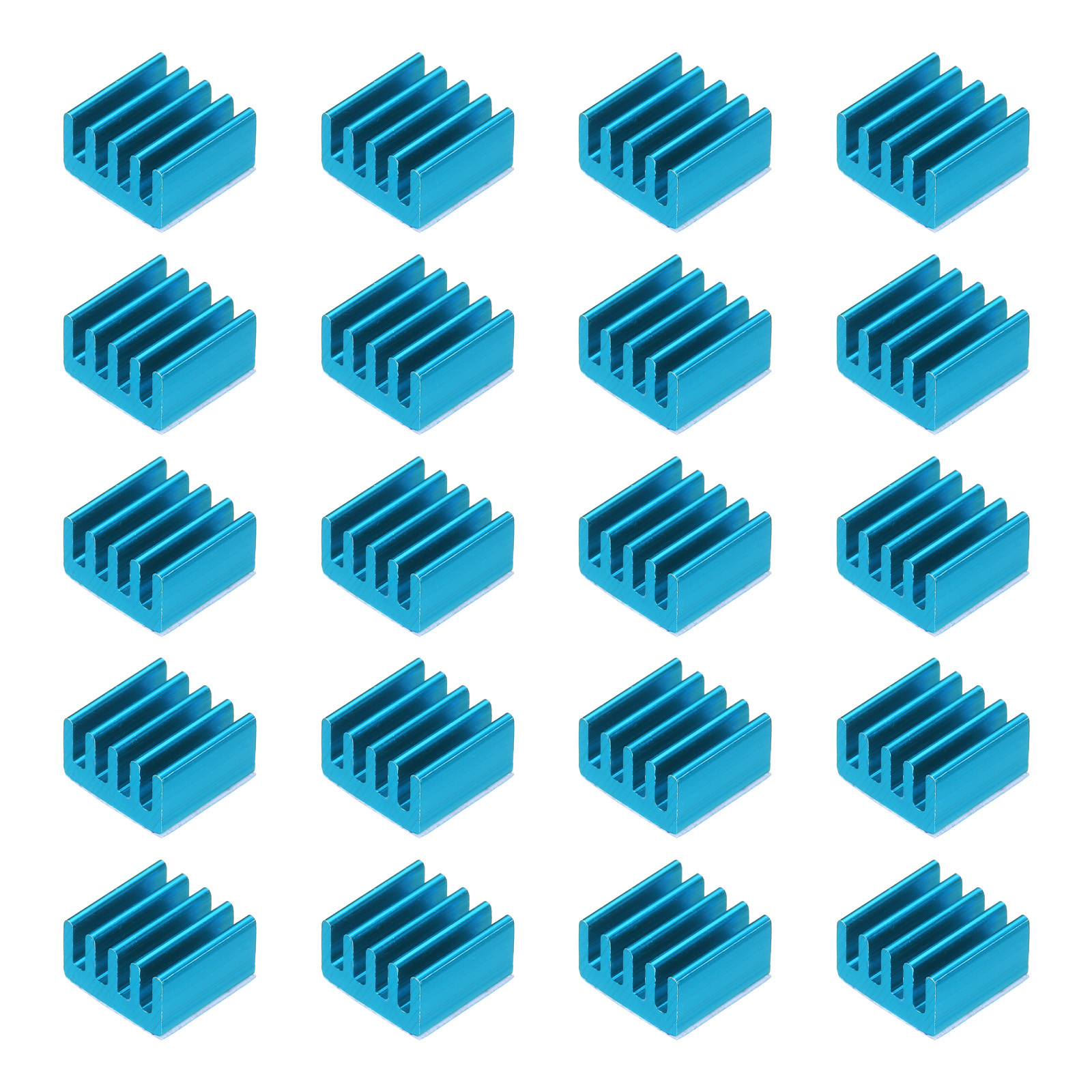 20Pcs 9x9x5mm Heatsink Aluminum Radiator Heat Sink Sky Blue