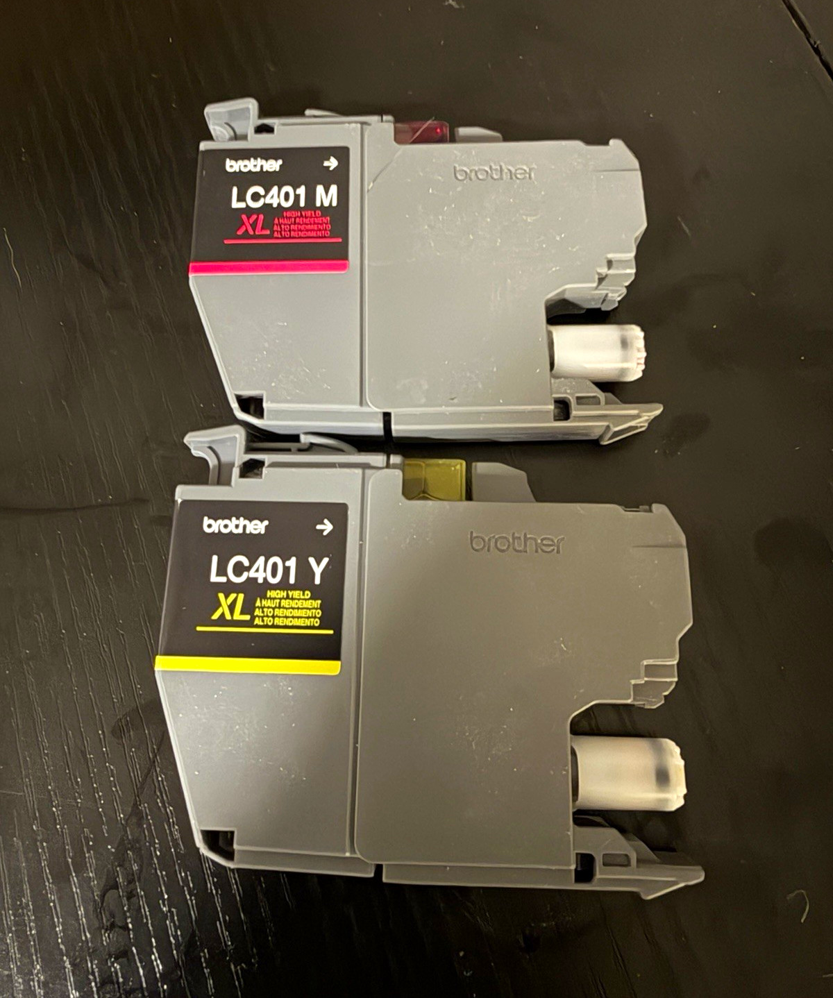 Brother Genuine LC401 XL Ink Cartridges Magenta Yellow LC401M LC401Y