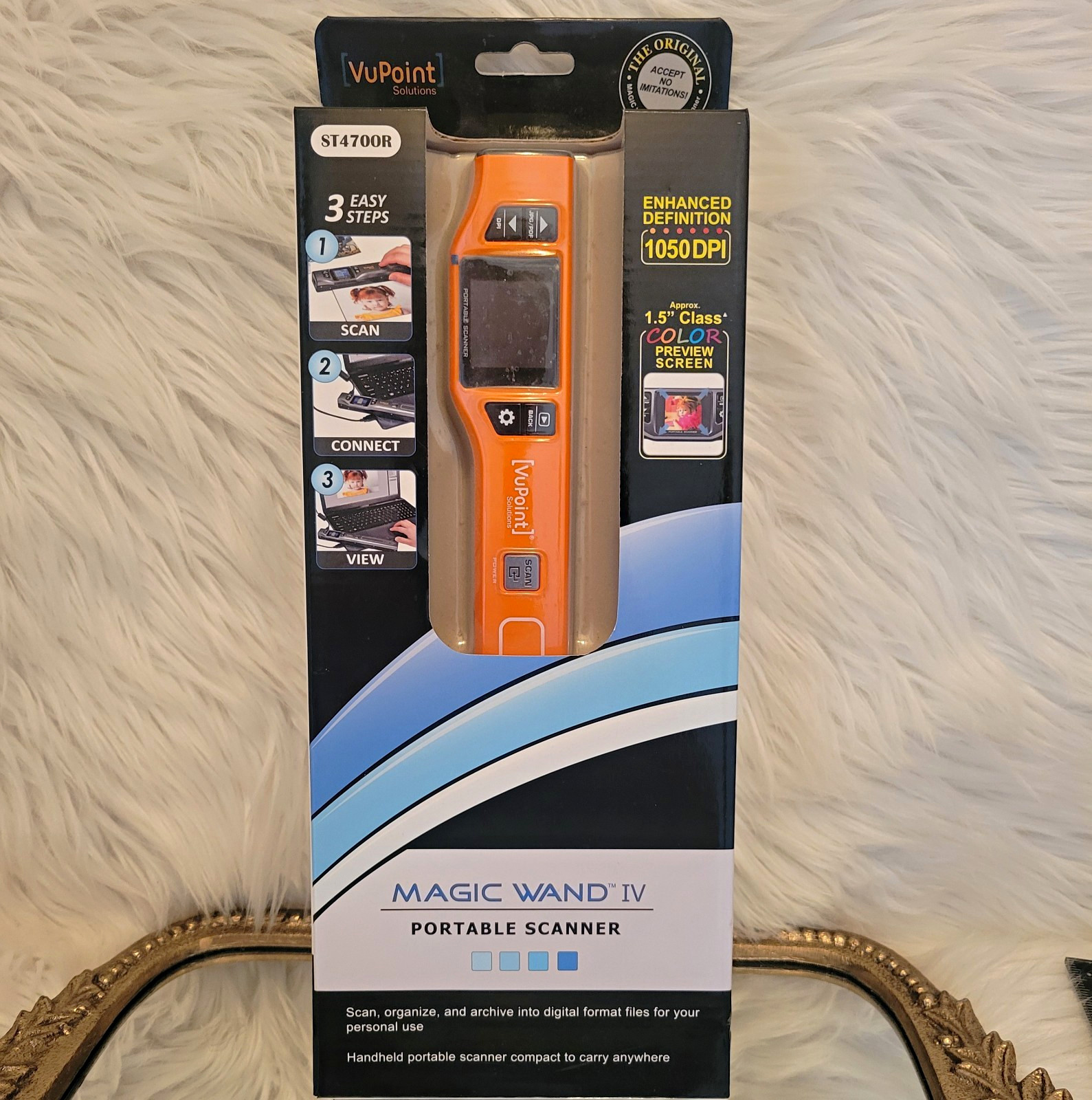 VuPoint Solutions Magic Wand IV Portable Scanner 1050 DPI Orange ST4700R