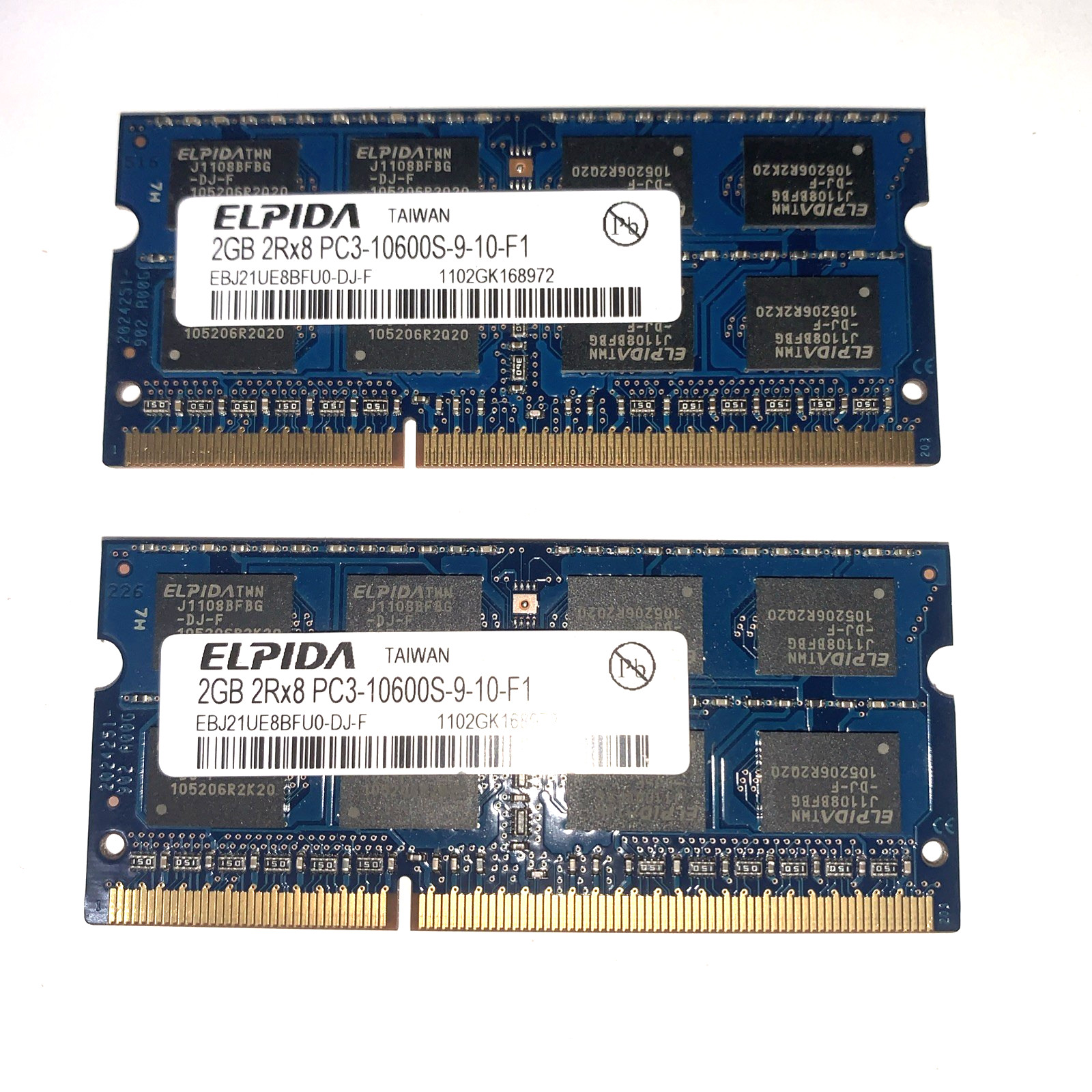 ELPIDA 4GB 2Rx8 RAM Memory PC3-10600S-9-10-F1 DDR3 (Set of two) for iMac