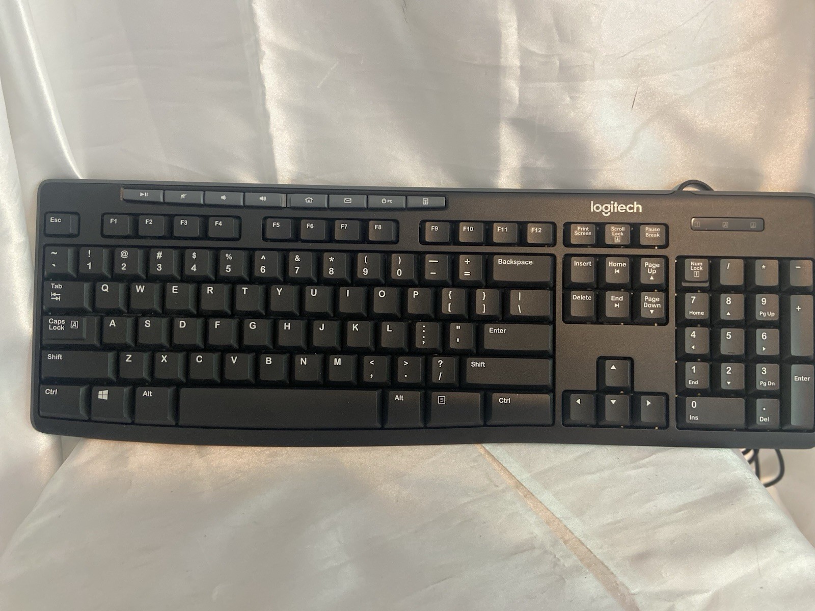 Logitech MK 200 media keyboard only new open box tested