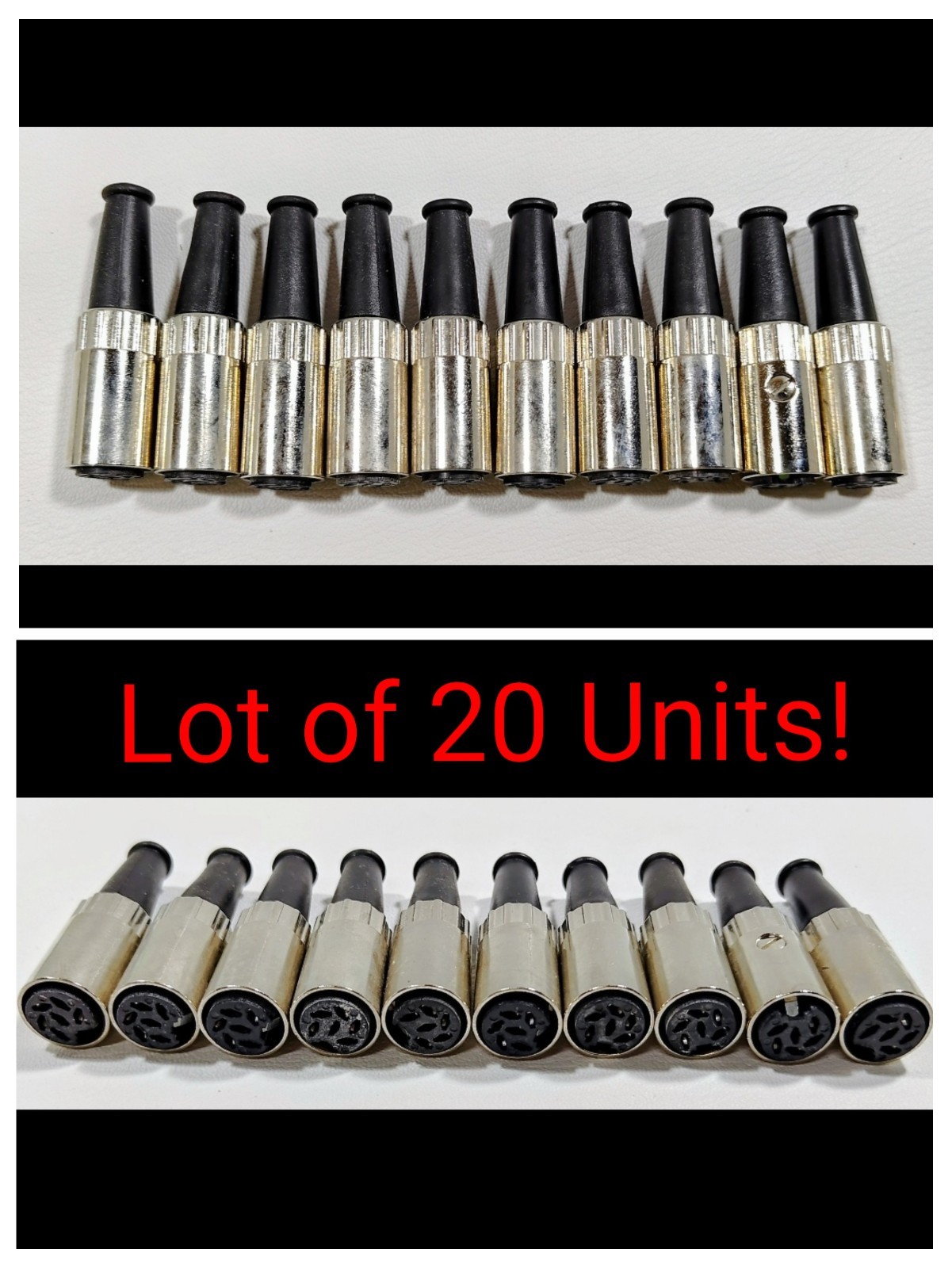 Lot Of 20 6-Pin DIN Female Socket Connectors