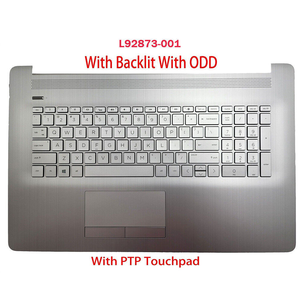 New For HP 17BY 17-BY 17-CA Palmrest Keyboard Backlit & Touchpad Lcd Lid Silver