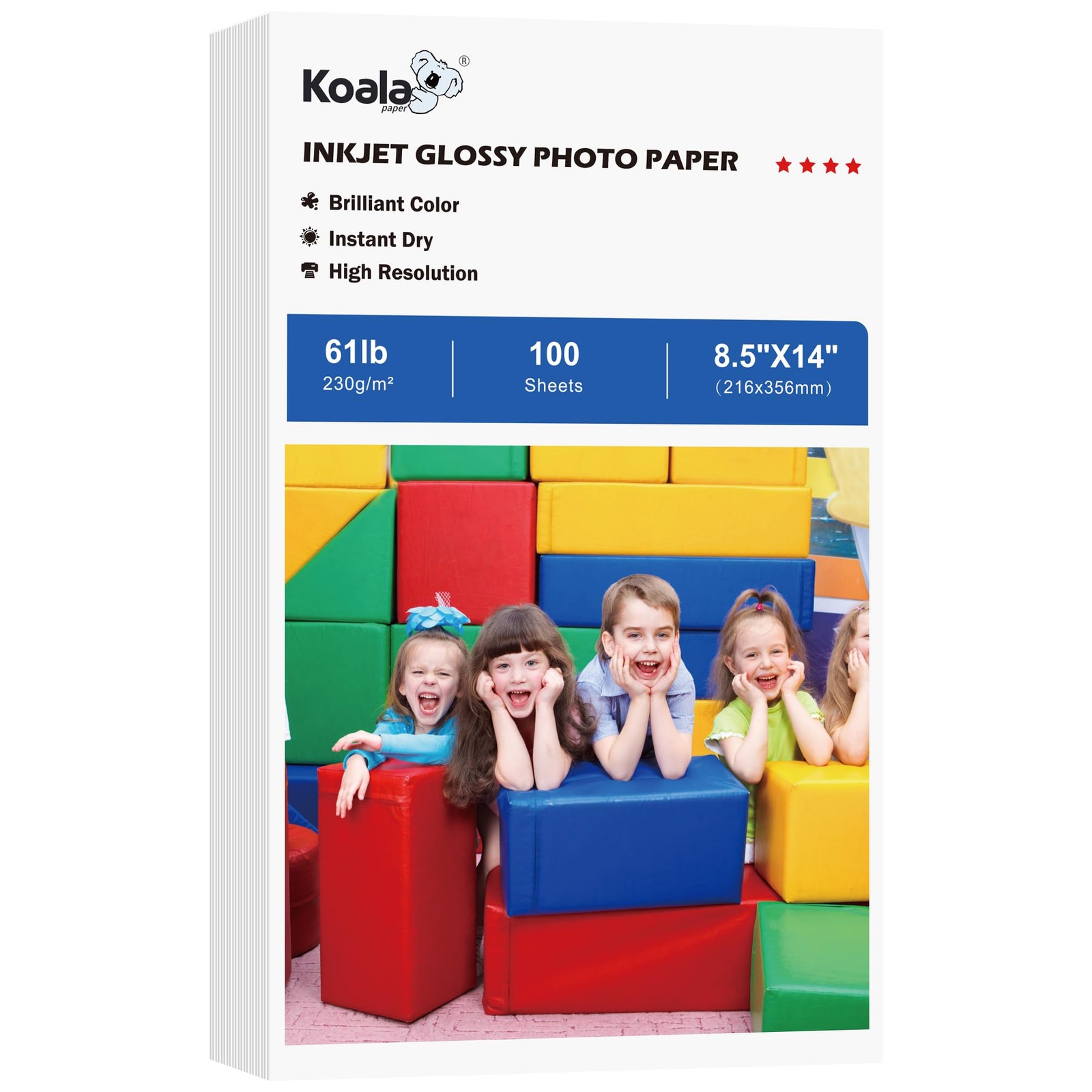 Heavyweight Photo Paper High Glossy 8.5x14 Inch Legal Size Inkjet 100 PCS 61LB