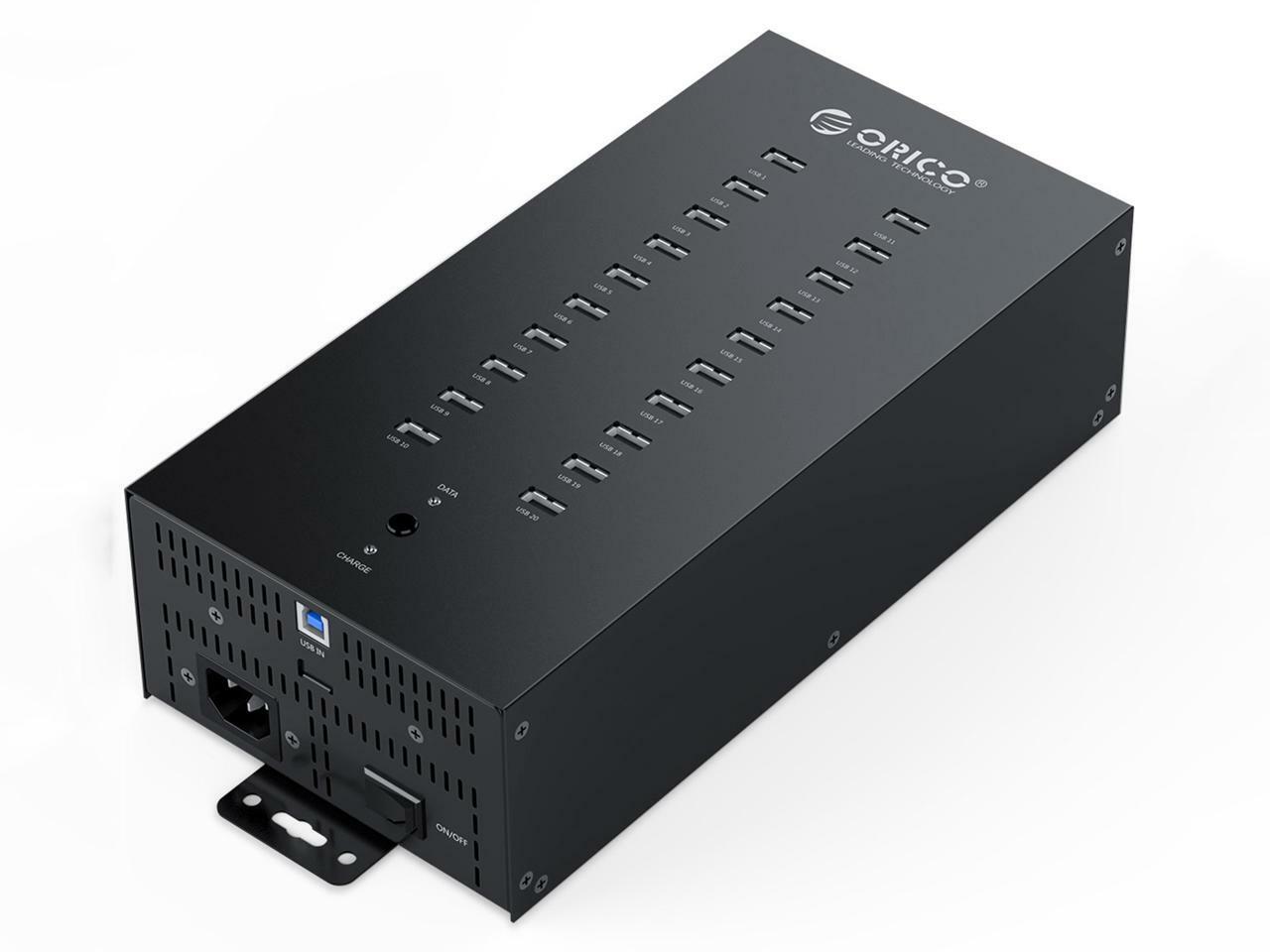 ORICO 30 Ports Industrial Data HUB USB2.0 Splitter 300W Individual Powered Hub