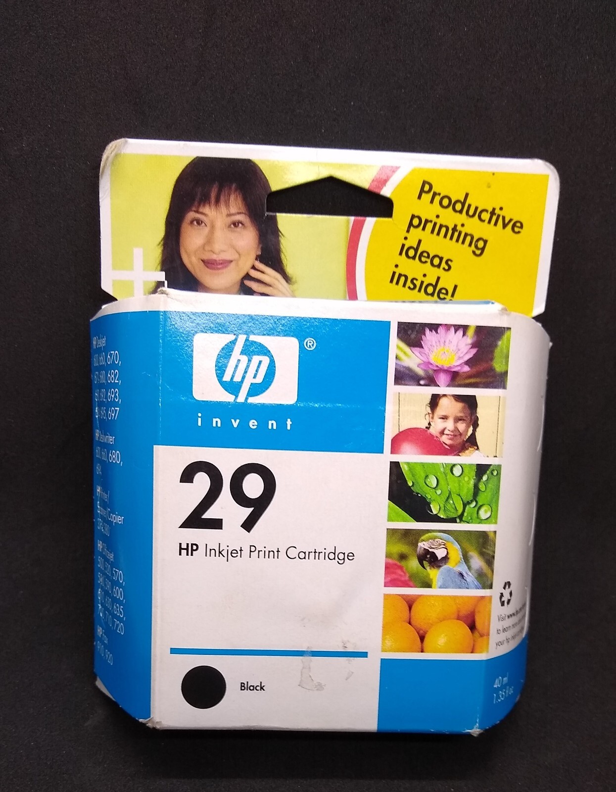 New Sealed HP 29 Black Ink Cartridge