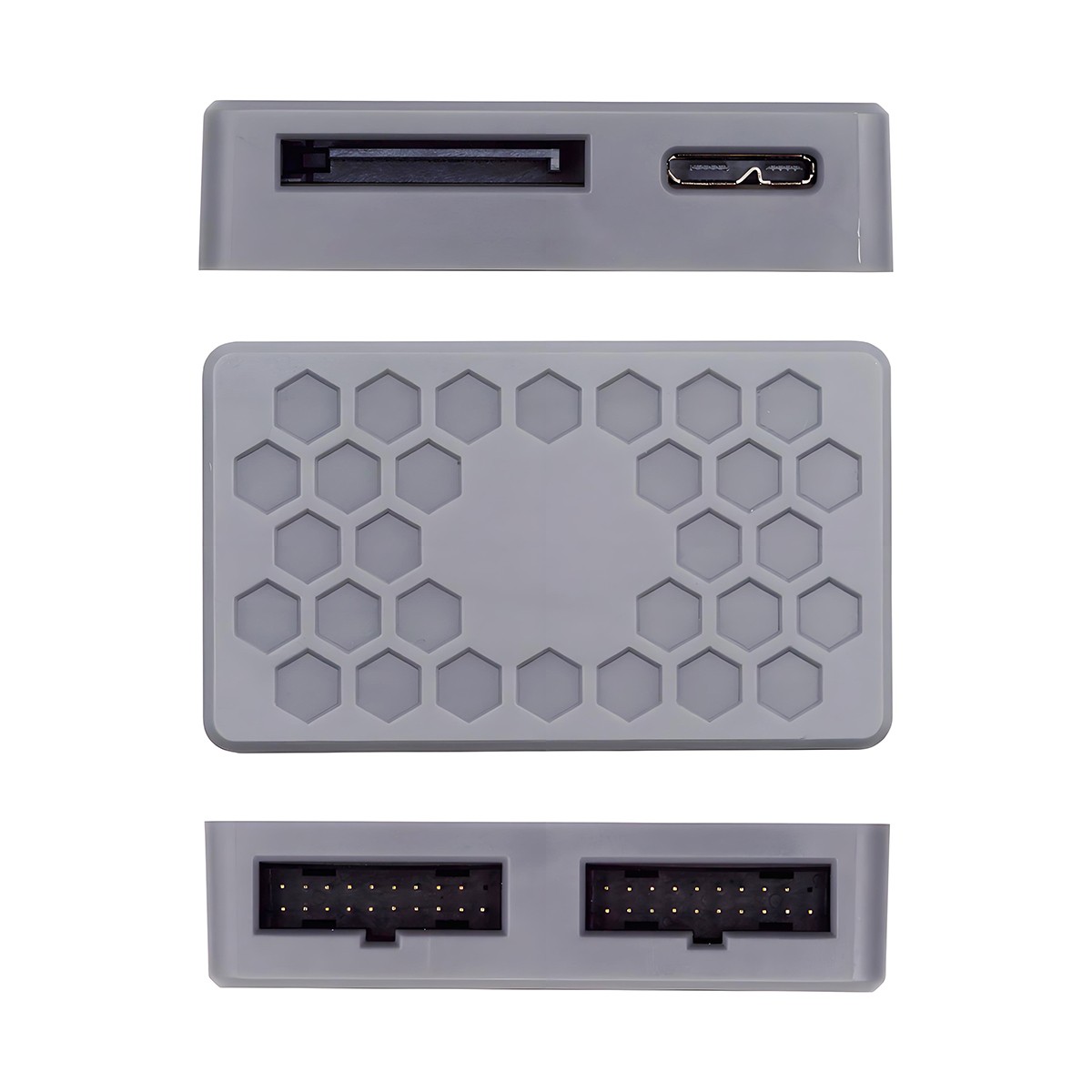 Micro B to USB 3.0 19Pin/Type E Front Panel Header Port Multiplier Hub Adapter