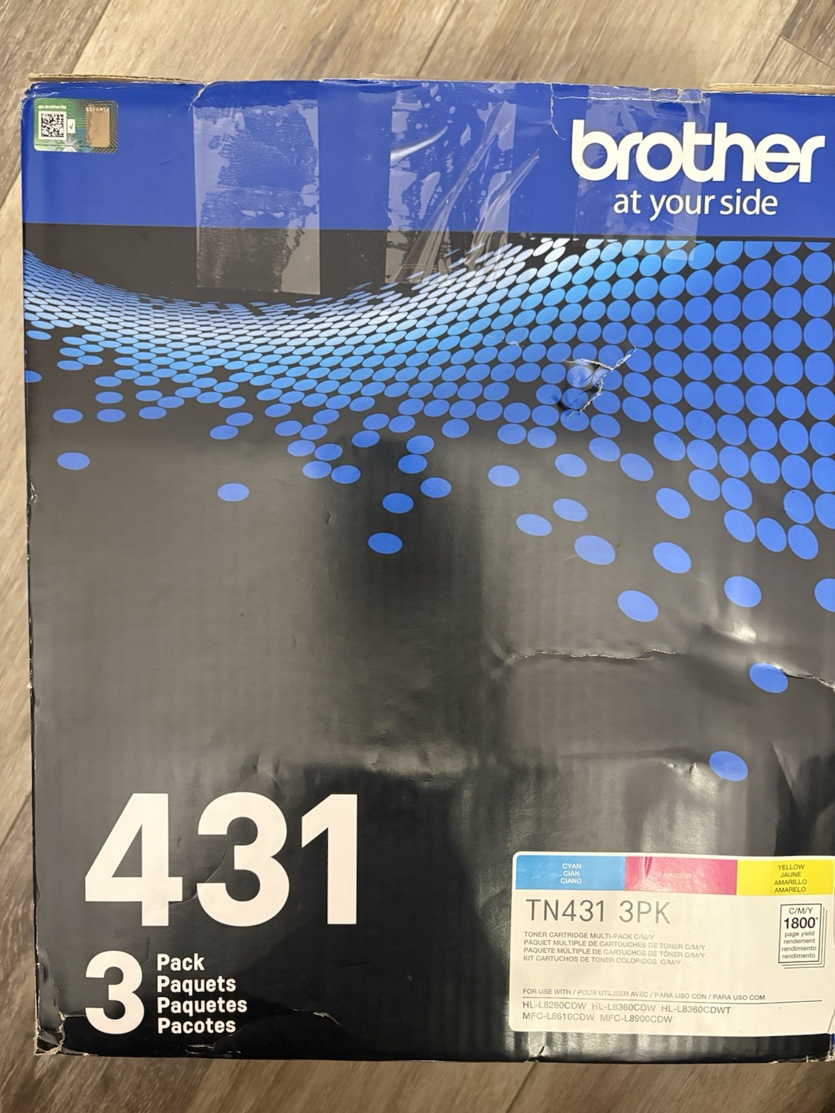 Brother TN-431 3PK 3Pcs Toner Cartridge - Cyan, Magenta, Yellow SEALED Foil