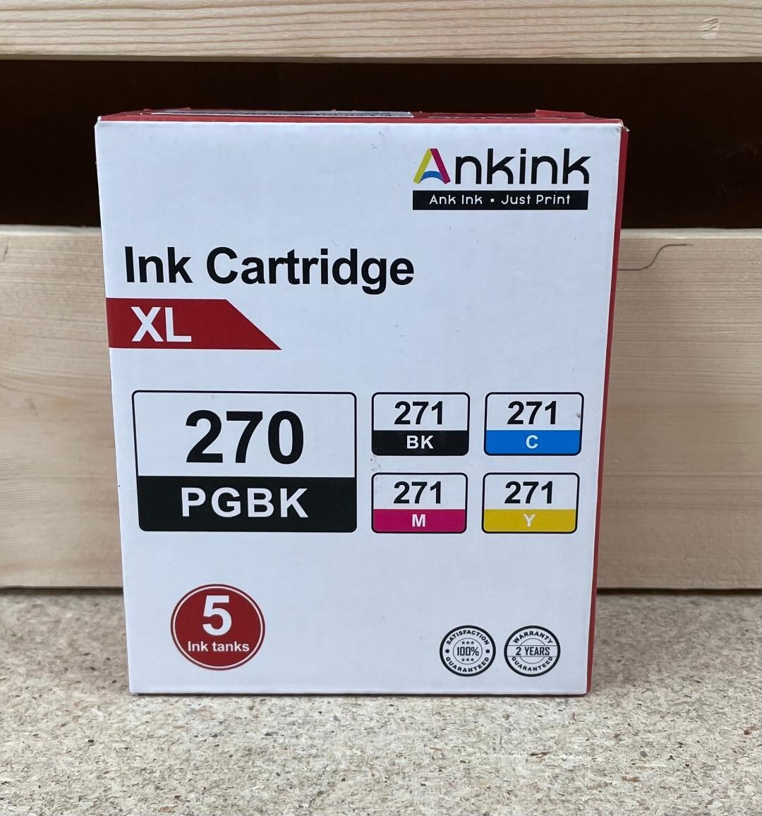 Ankink Compatible Canon Ink Cartridge PGBK 270XL, 5 Ink Tanks