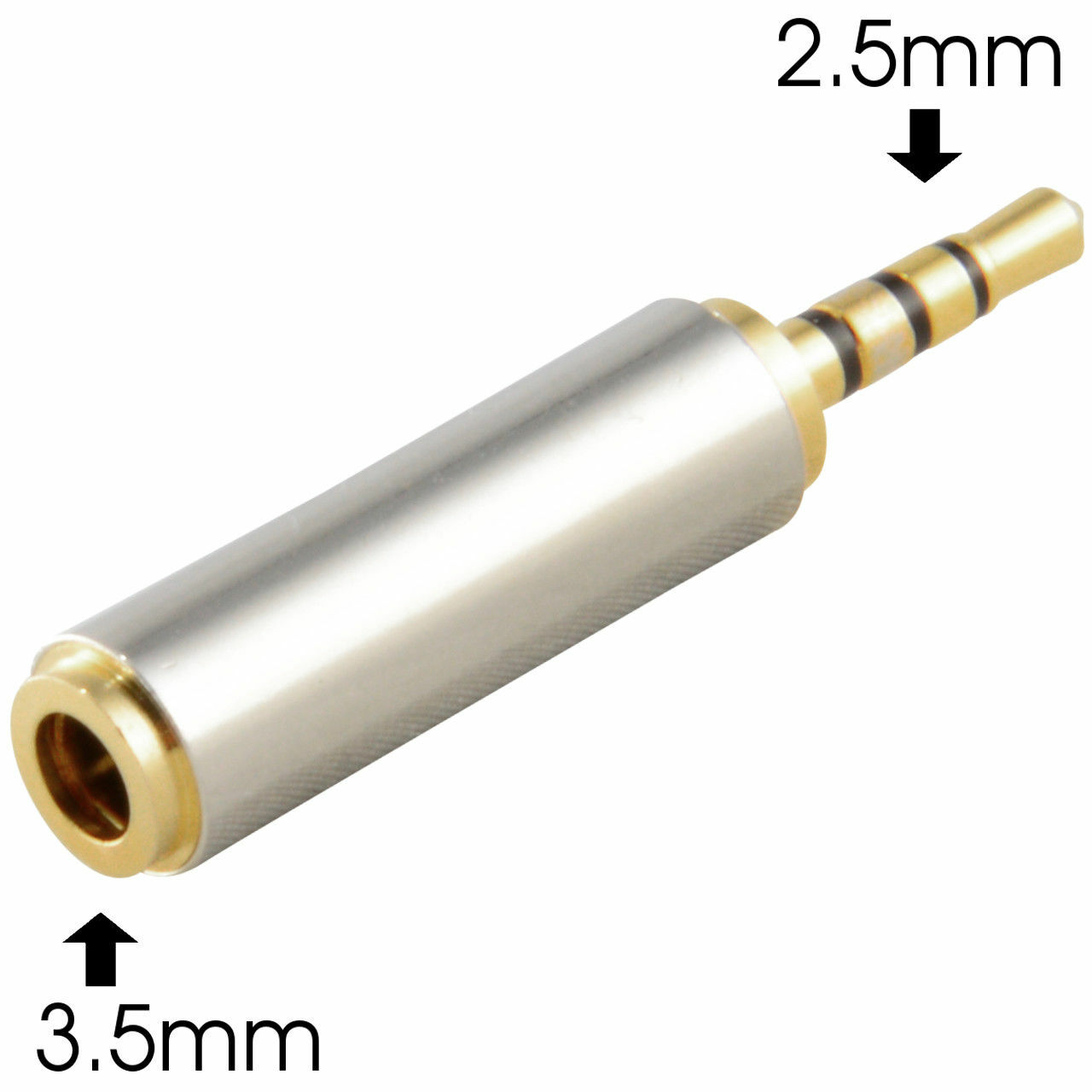 2 PCS, 2.5mm Male to 3.5mm Female Stereo Audio Headphone Jack Adapter Converter