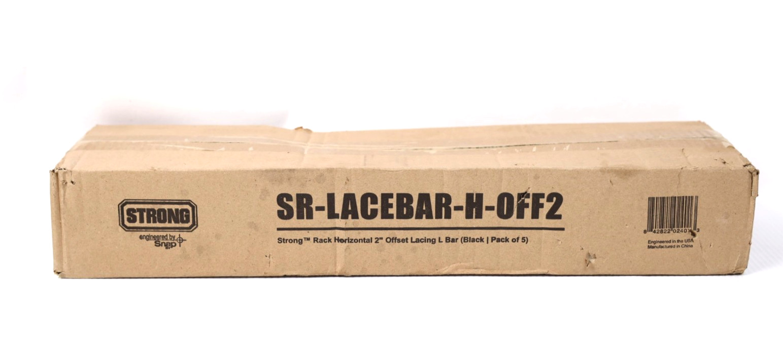 Strong AV SR-LACEBAR-H-OFF2 Rack Horizontal Lacing Bar Steel 5-Pack Black w500