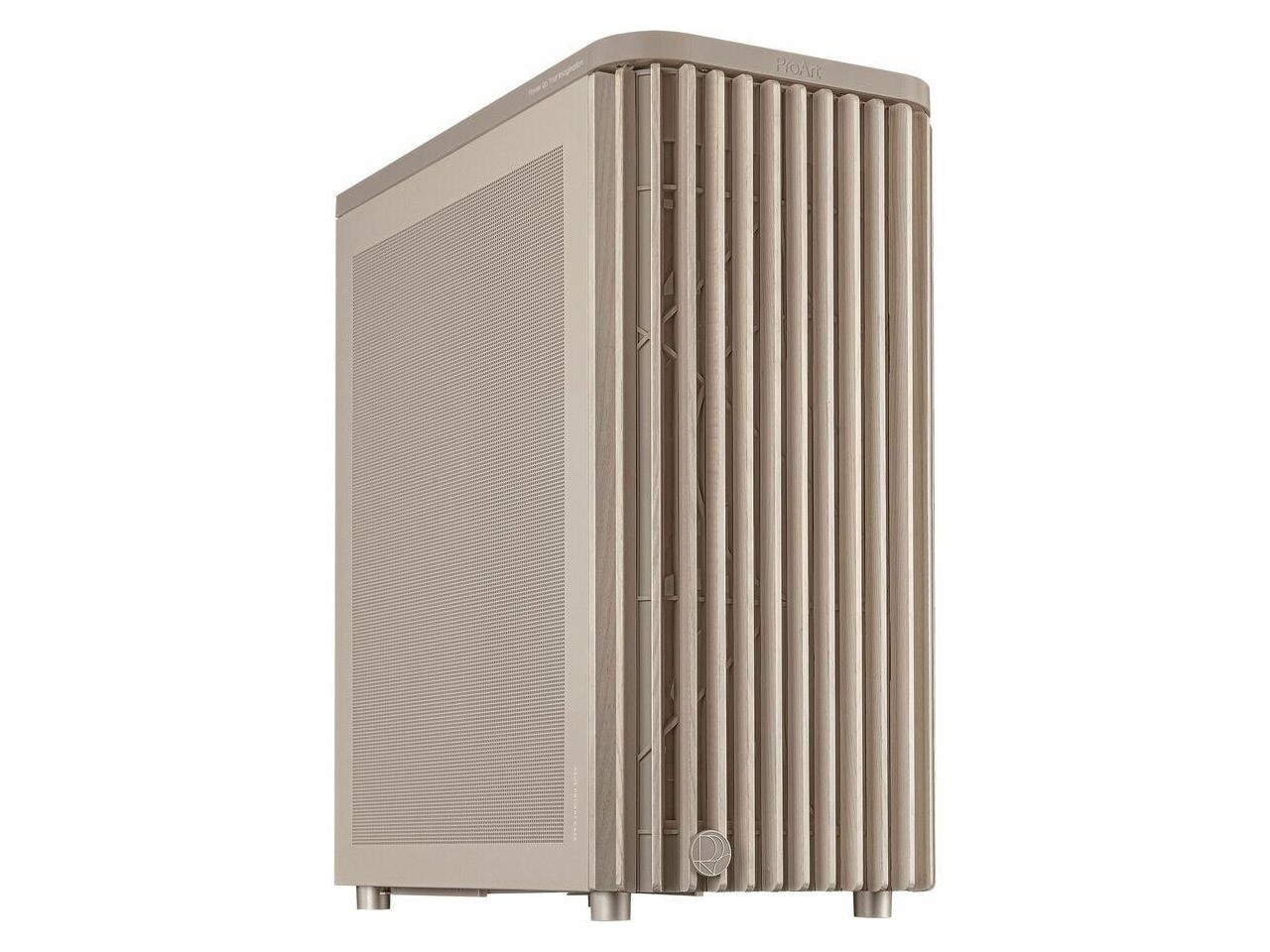 ASUS Pro Art PA401 Wood Edition Beige Mesh-panel PC Case - FSC®-Certified Wooden