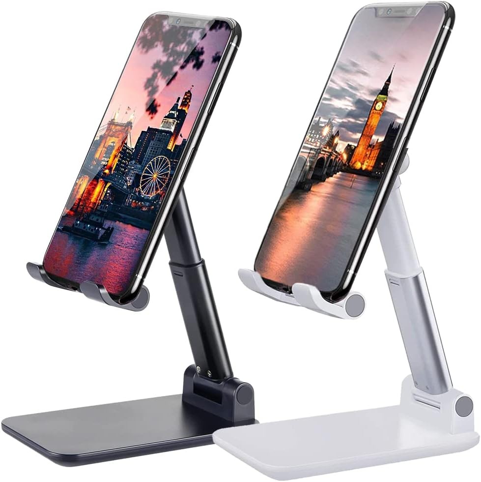 Meetuo 2 Pcs Phone Stand Adjustable Desktop Holder Foldable Portable Angle
