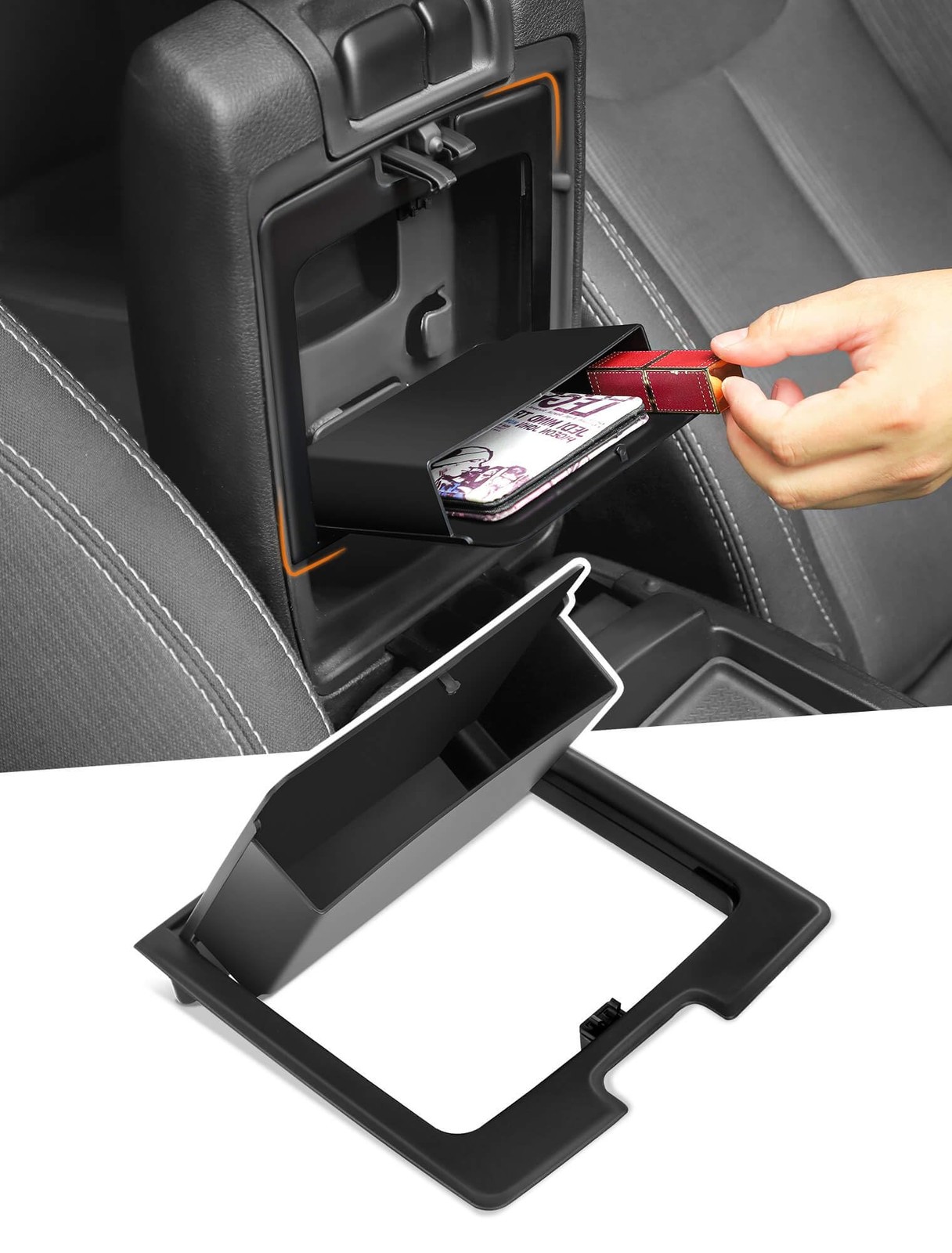 One-Touch Hidden Storage Organizer Compatible with 2011-2018 Jeep Wrangler