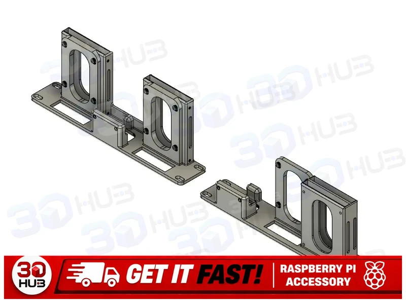 10-Inch Rack Mount Raspberry Pi 4 5 JetKVM 2x 2.5 SSD Holder Server Bracket