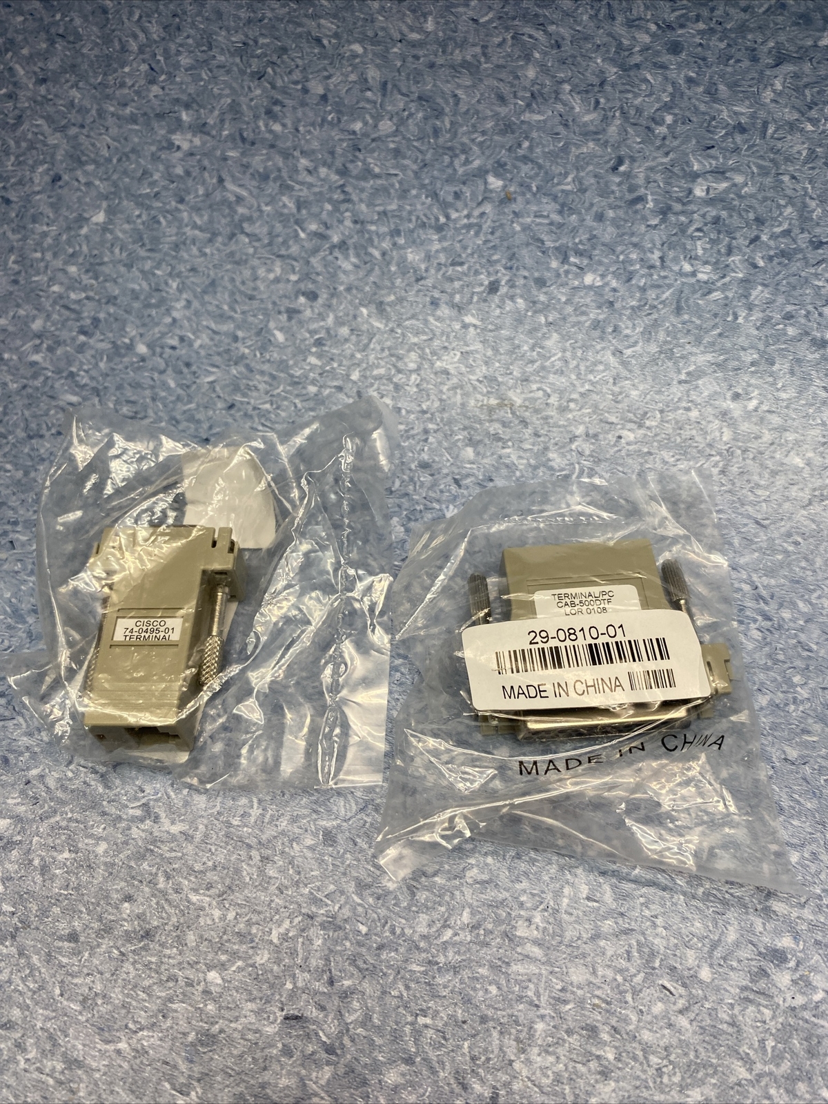 2pc Lot 74-0495-01  29-0810-01 Console Terminal Adapter db9 female db25 male