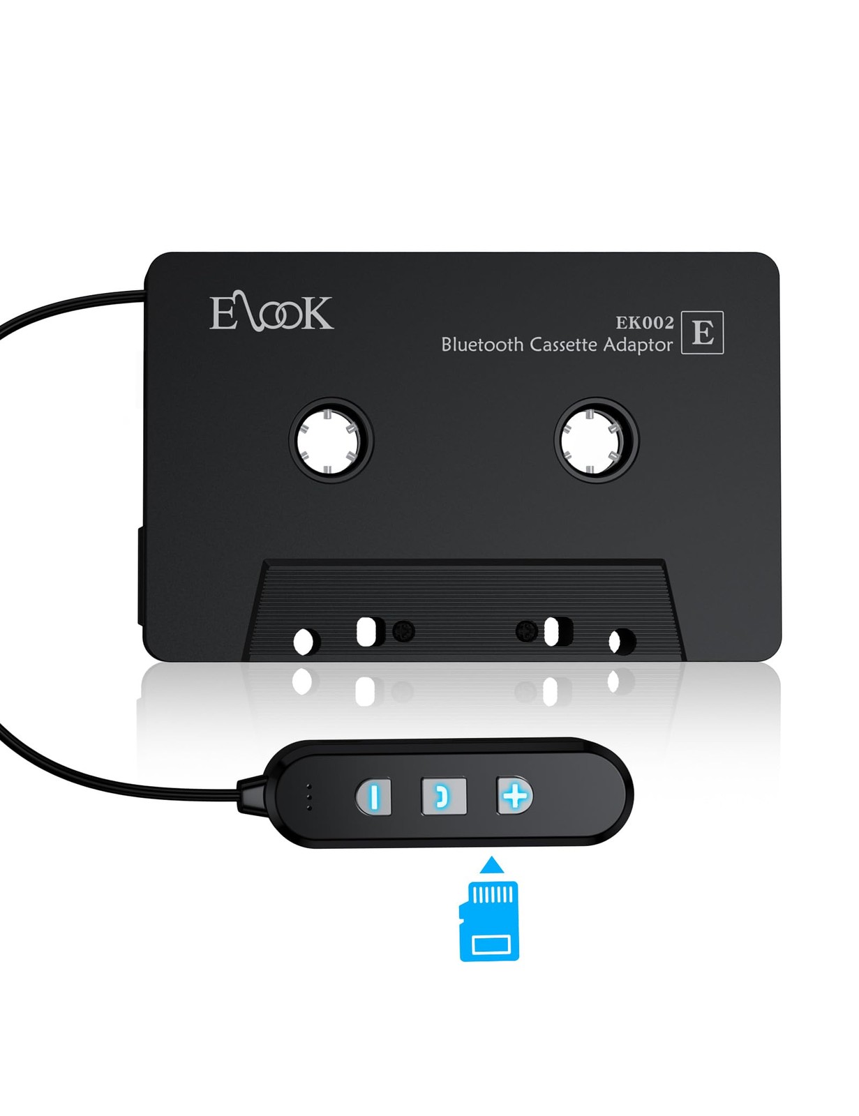 Cassette to Bluetooth Adapter for Car with Micro SD Card Support/Hands-Free C...