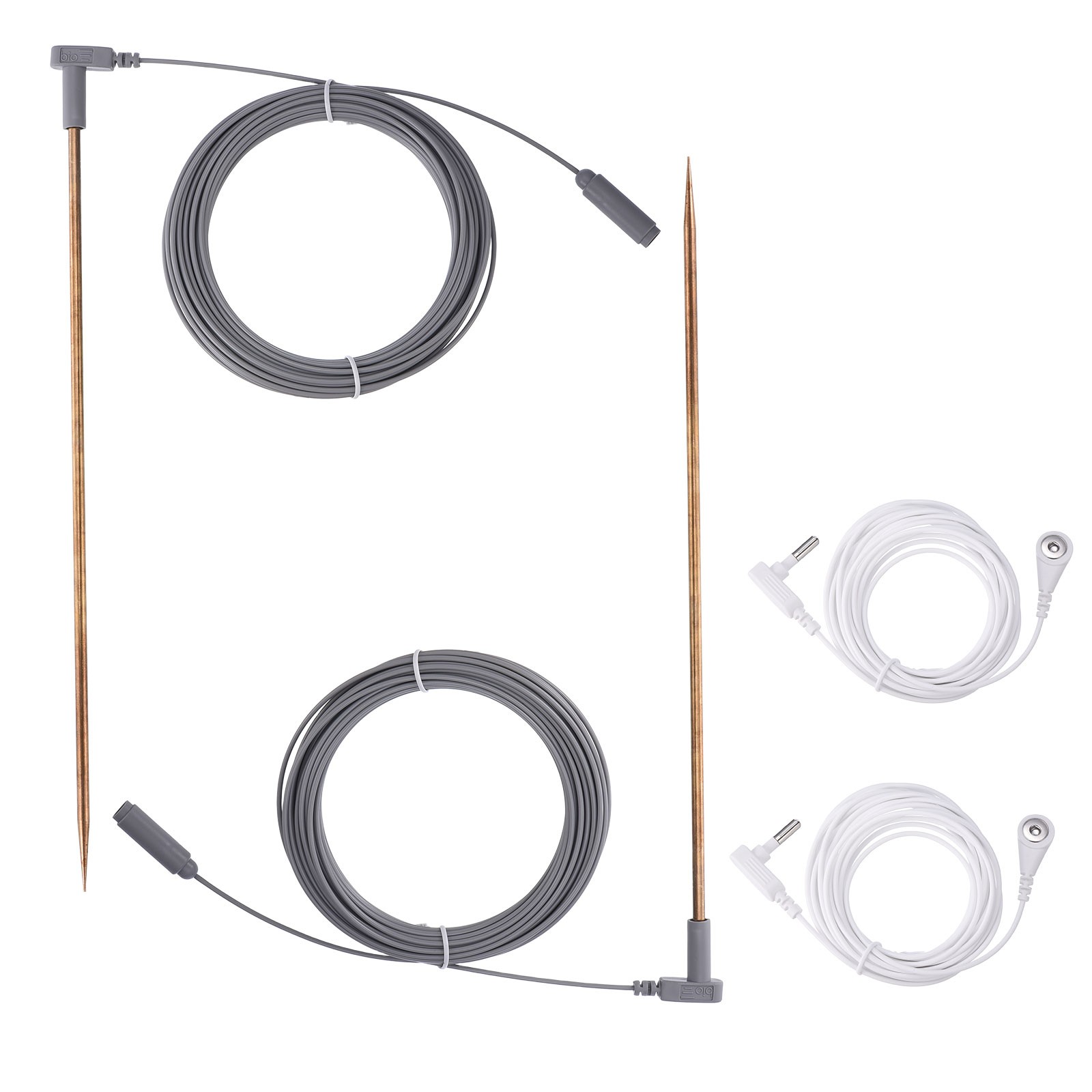 2 Pcs Copper Grounding Rod, 12 Inch Pure Copper with 40ft Ground Cords