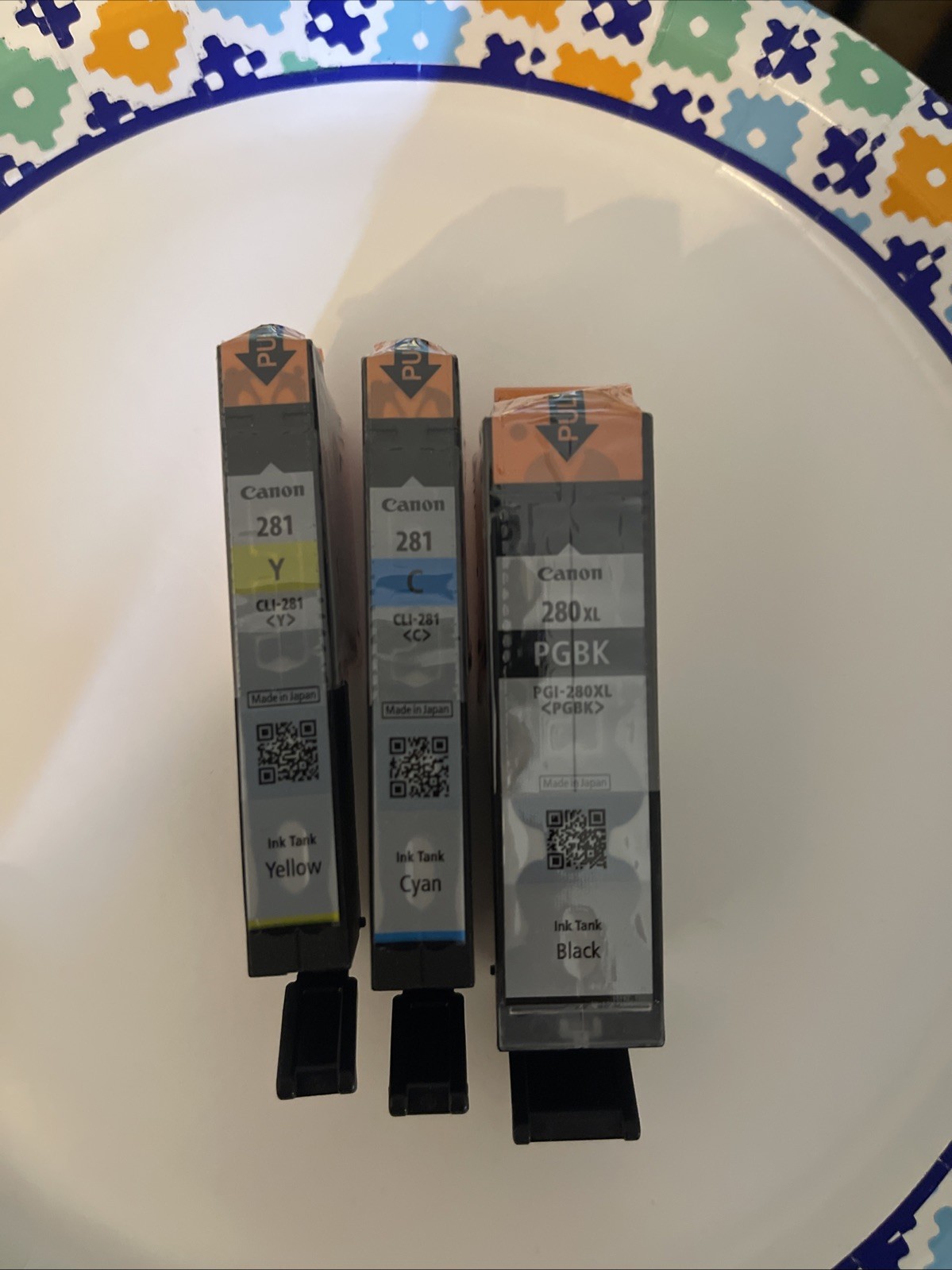 Canon Genuine CLI-281 & PGI-280 XL Ink Cartridge Set Yellow Cyan Black